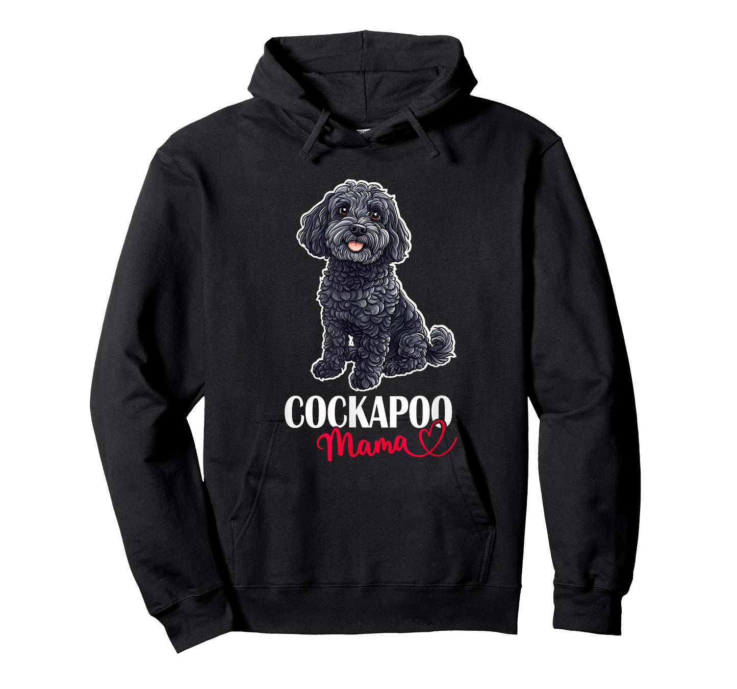 Cute Illustration Lover Mom Black Cockapoo Mama T-Shirt