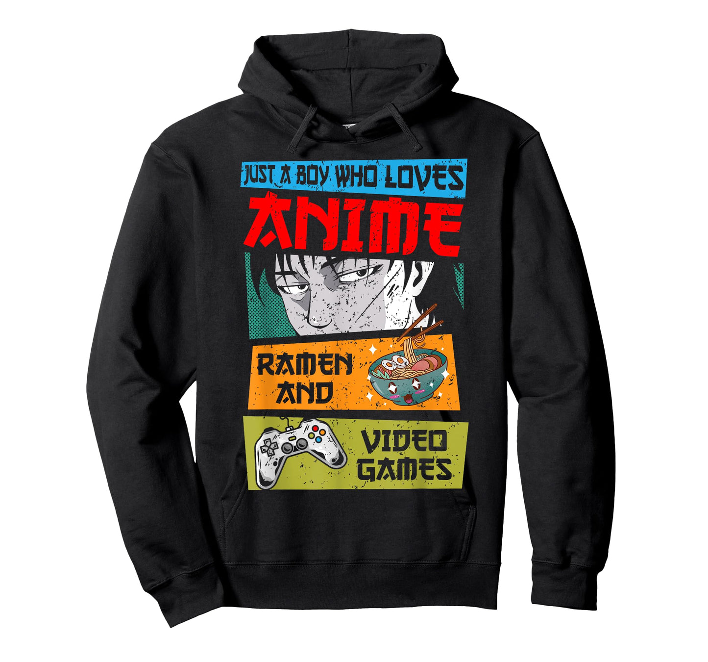 Just A Boy Who Loves Anime Ramen and Video Games, Gaming T-Shirt
