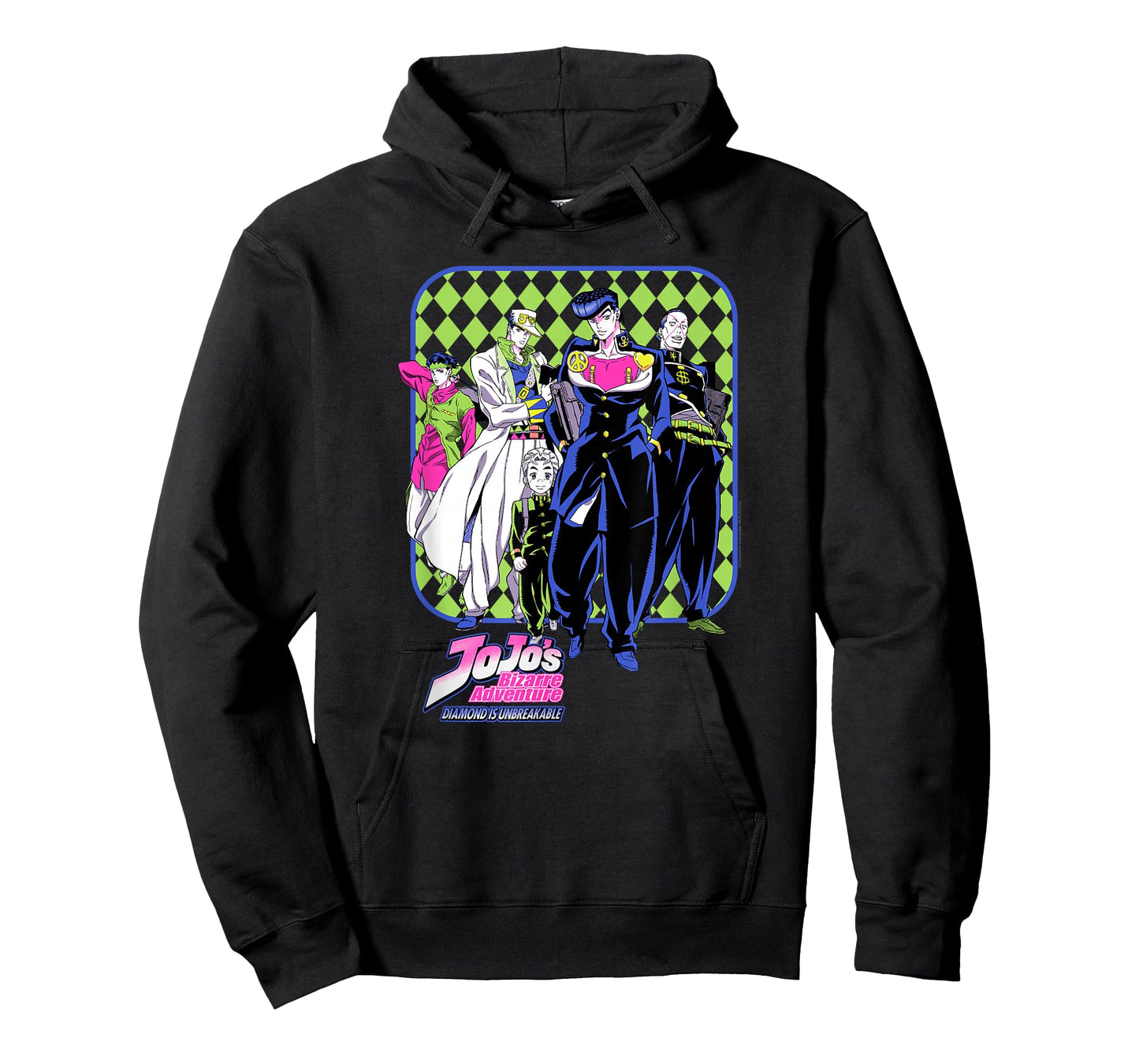 JoJo's Bizarre Adventure Josuke and Friends Neon Anime T-Shirt