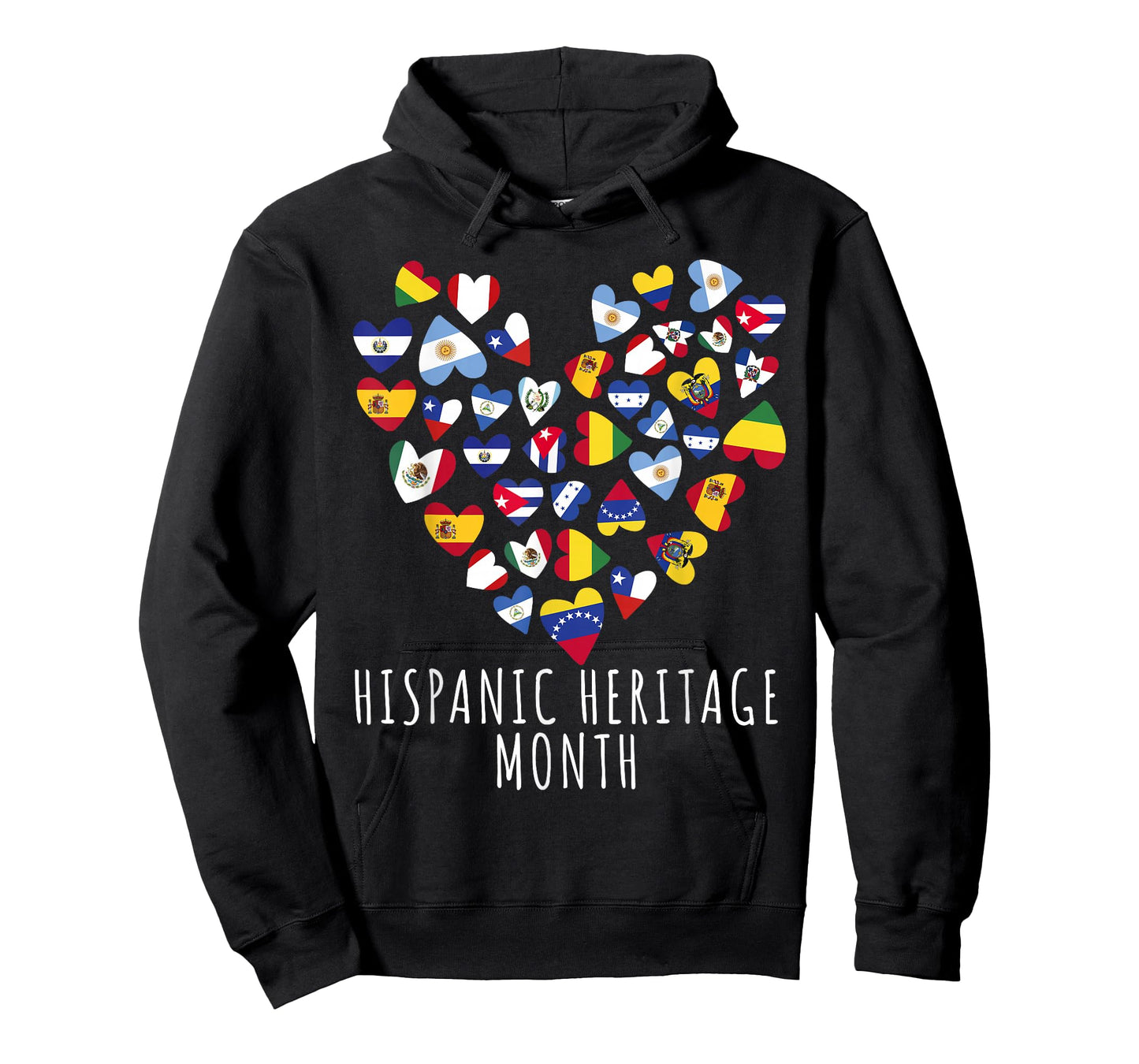 Hispanic Heritage Month all Countries Flags heart men women T-Shirt