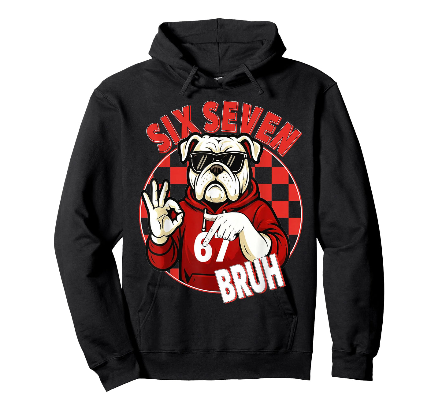 Retro Six Seven Bruh Bulldog Graphic Gift for Men Women Kids T-Shirt