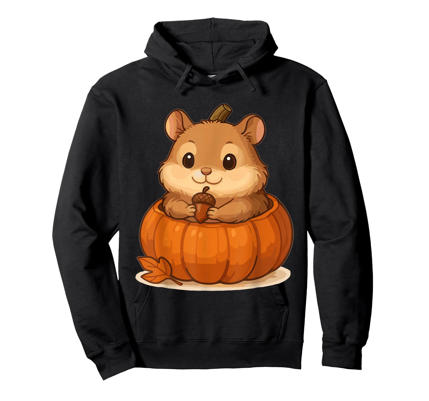 Cute Hamster in Pumpkin – Fall Halloween Design T-Shirt