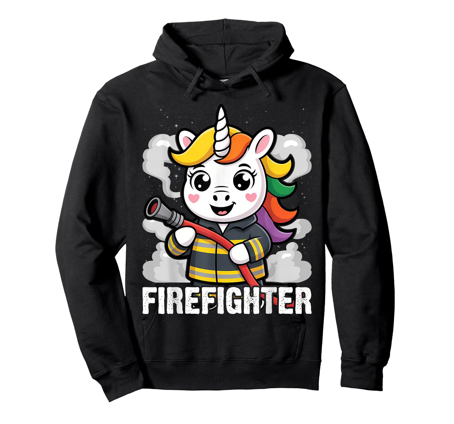 Firefighter Unicorn Kids Girls Women Rainbow Firefighting T-Shirt