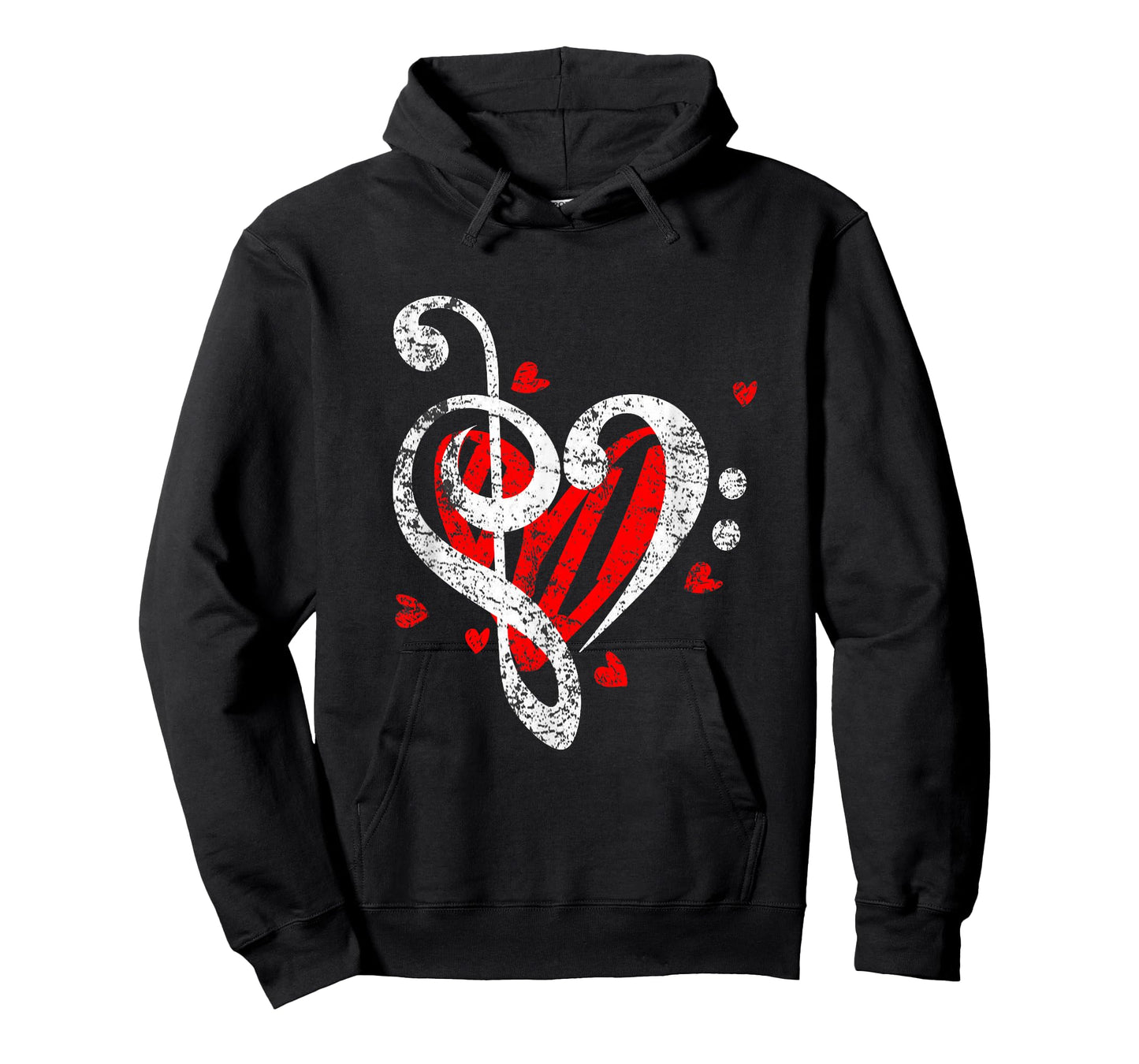 Bass Clef Treble Clef Heart Love Music T-Shirt