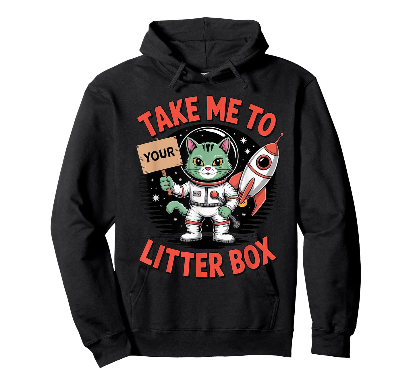 Take Me to Your Litter Box Funny Alien Cat T-Shirt