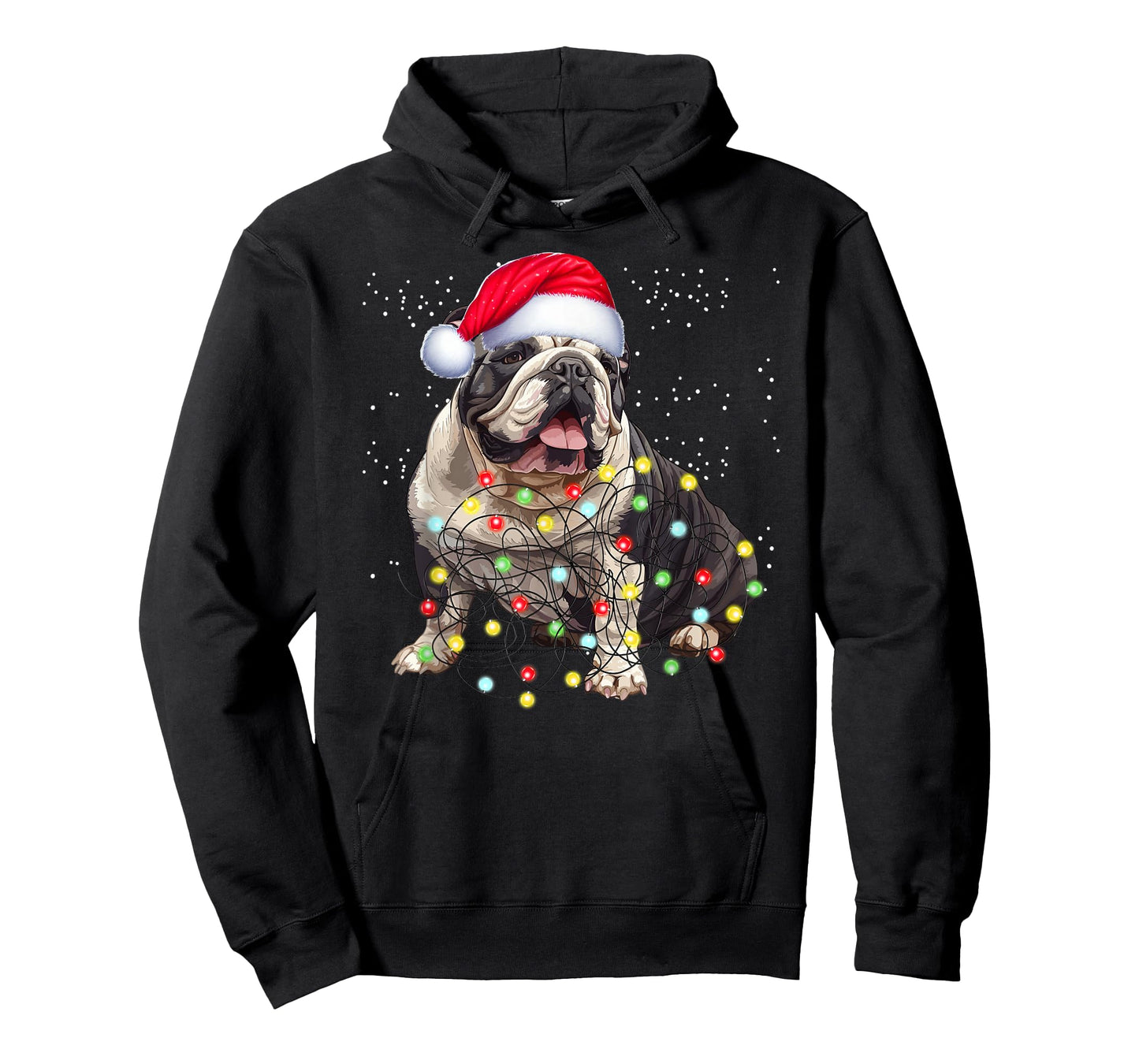 English Bulldog Dog Tree Christmas Sweater Xmas Pet Dogs Men Women Kids T-Shirt