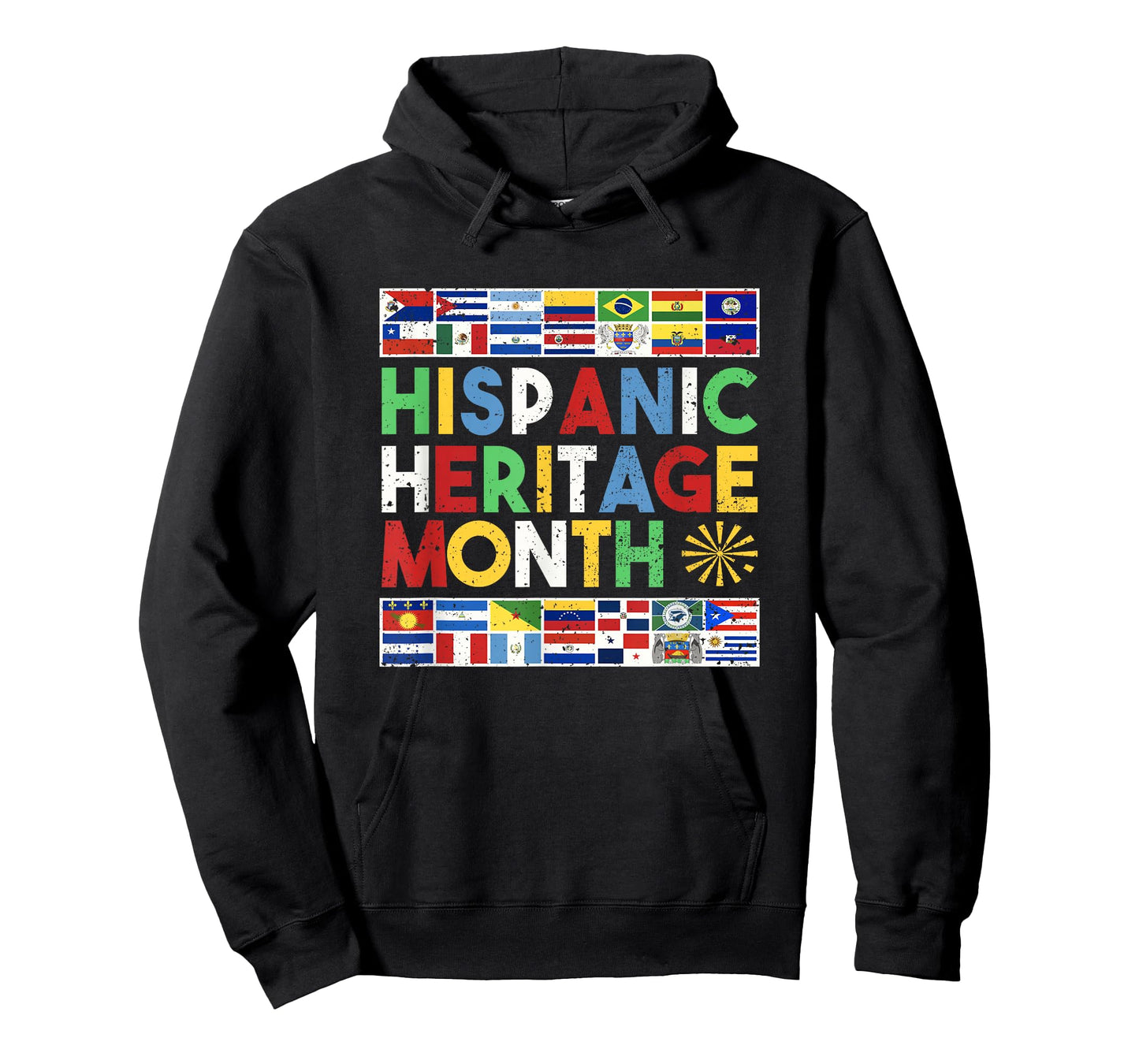 Hispanic Heritage Month Distressed Flags T-Shirt