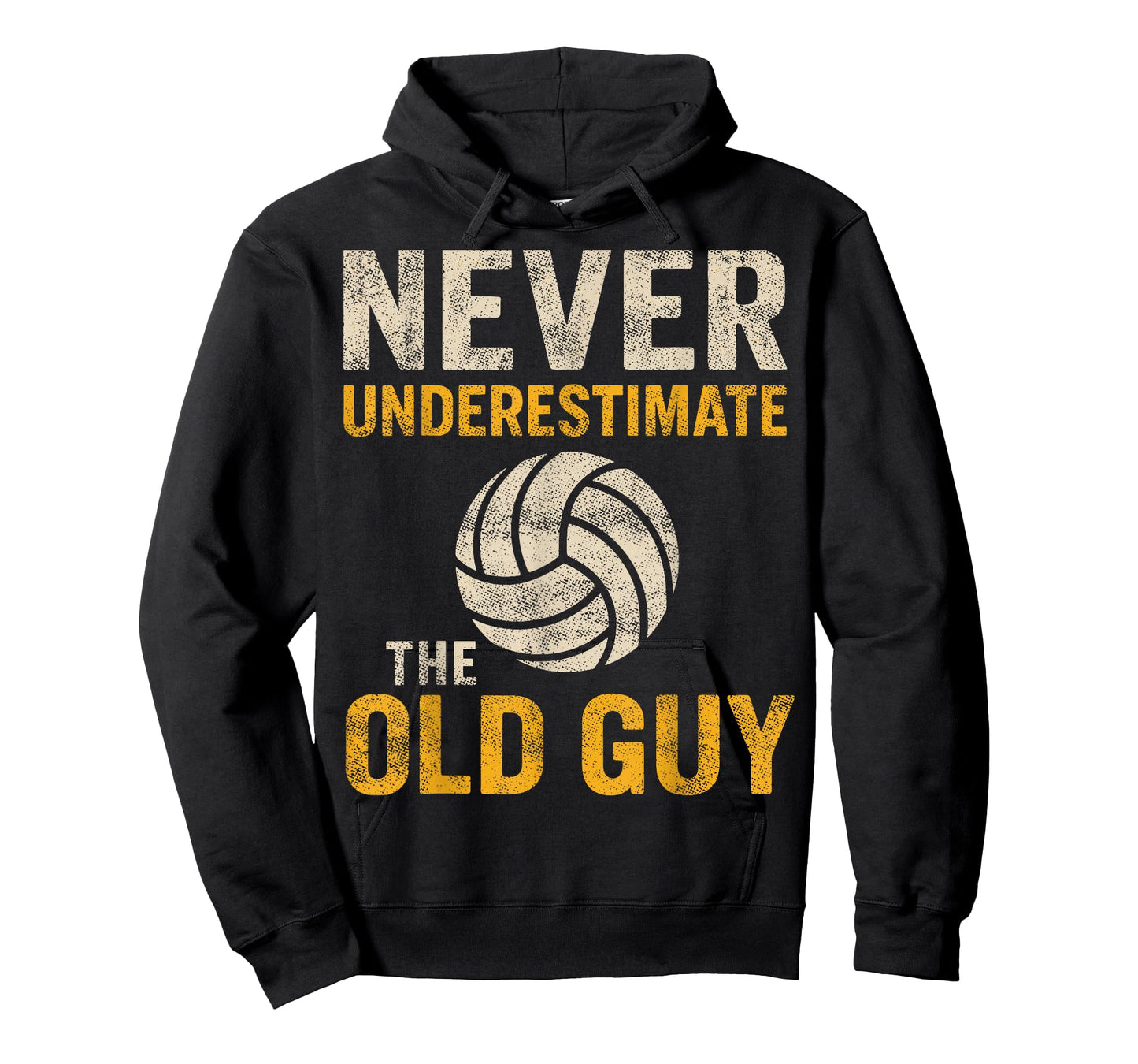 Never Underestimate The Old Guy Volleyball Grandpa Dad Tee T-Shirt