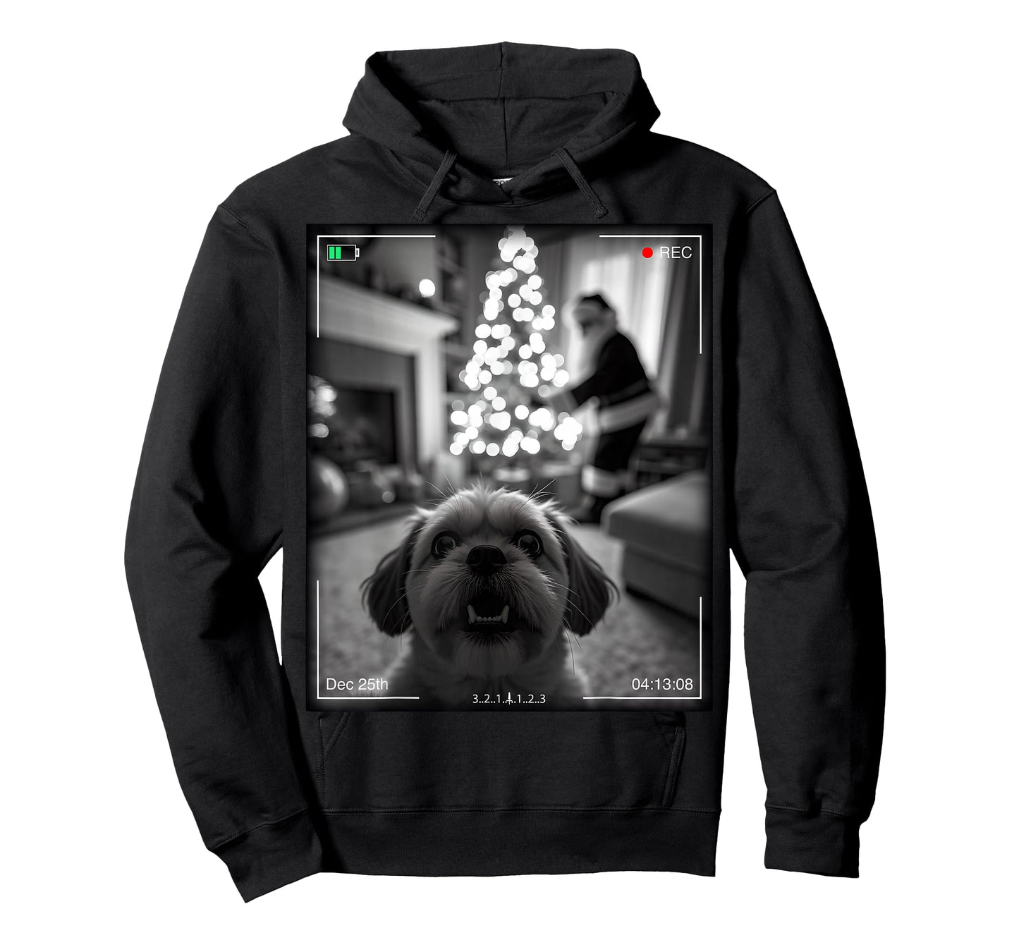 Shih Tzu Catches Santa On Camera Xmas T-Shirt