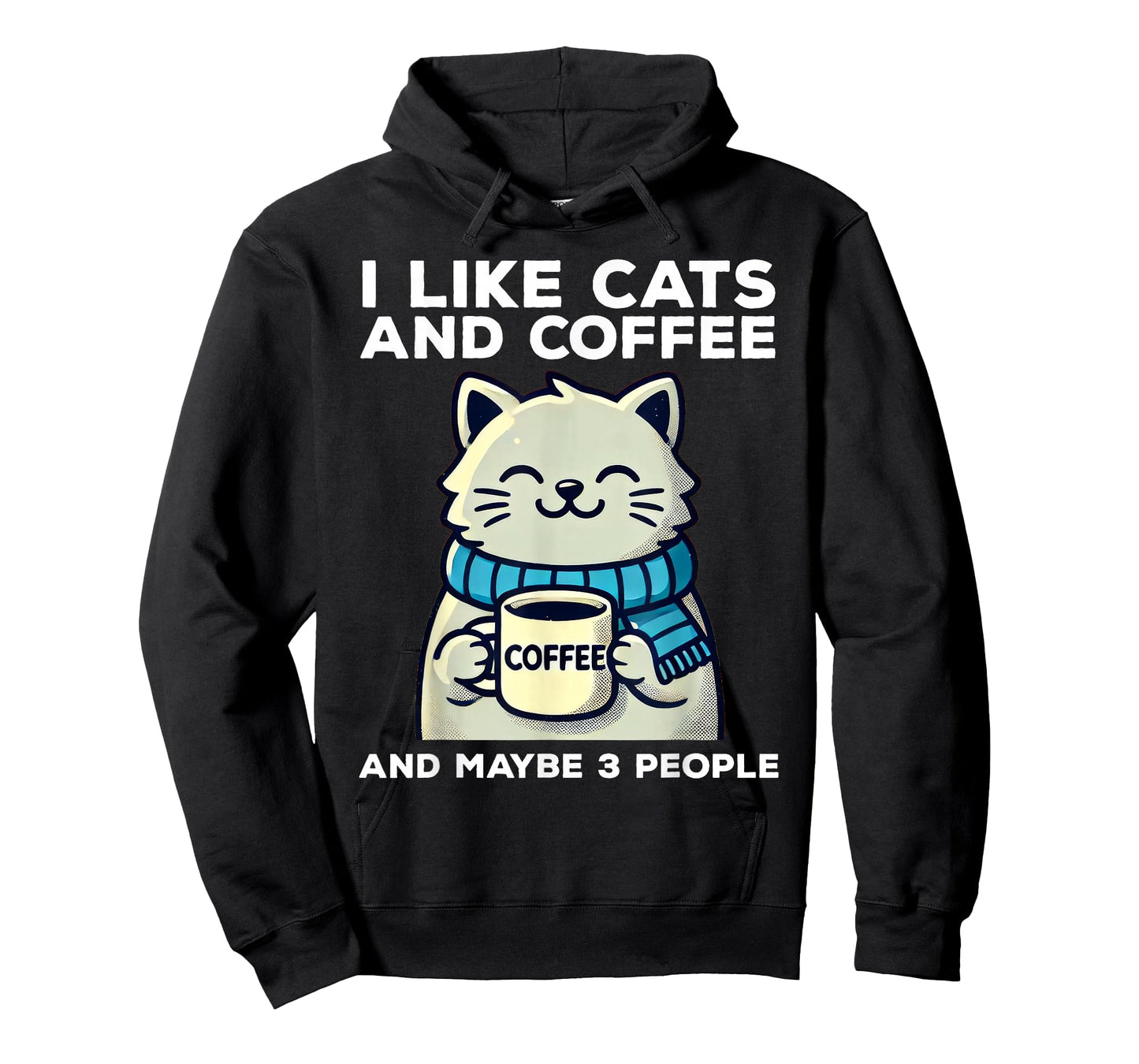 I Like Cats And Coffee And Maybe 3 People Funny Cat Retro T-Shirt