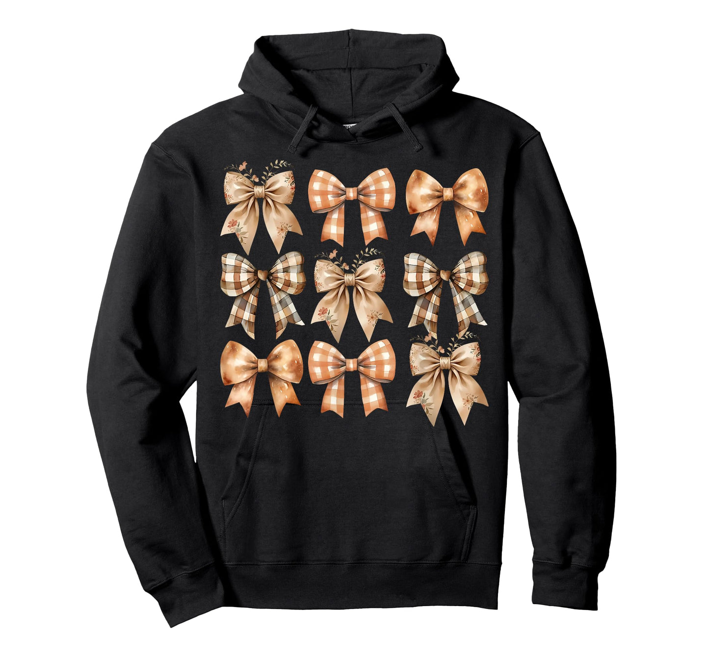 Coquette Bow Pumpkin Autumn Fall Y'all Leaves Thanksgiving T-Shirt