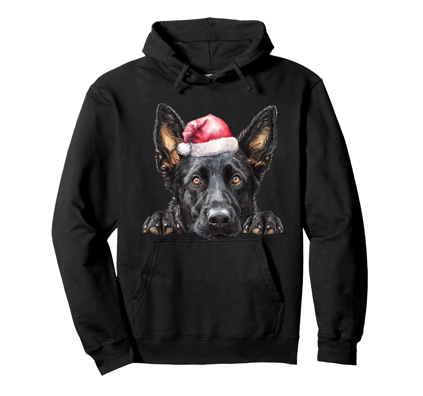 Dutch Shepherd Dog Santa Clause Hat Xmas Christmas T-Shirt for Men Women