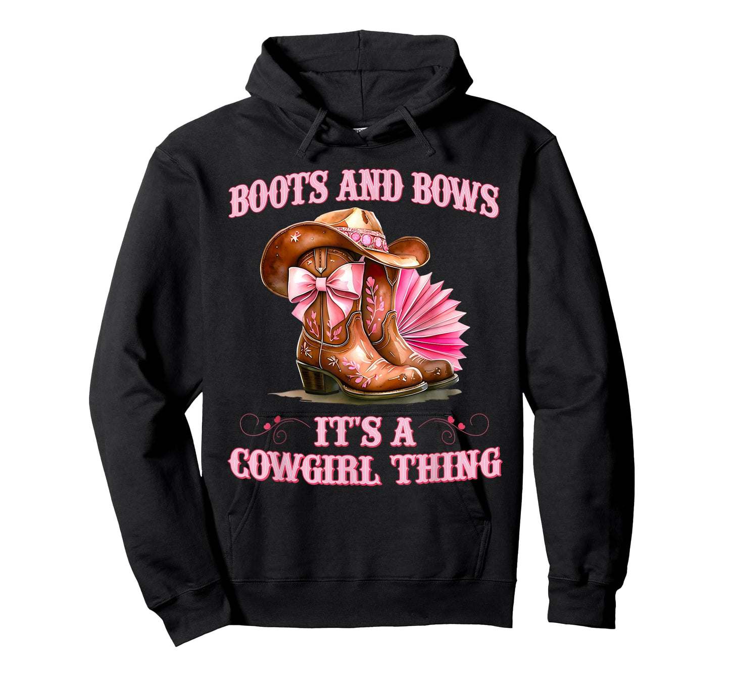 Boots and Bow Its a Cowgirl Thing Rodeo Coquette Bow Country T-Shirt