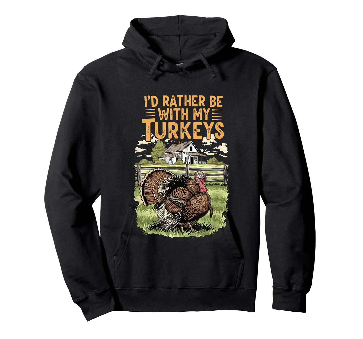 I’d Rather Be with My Turkeys Funny Turkey Farmer T-Shirt