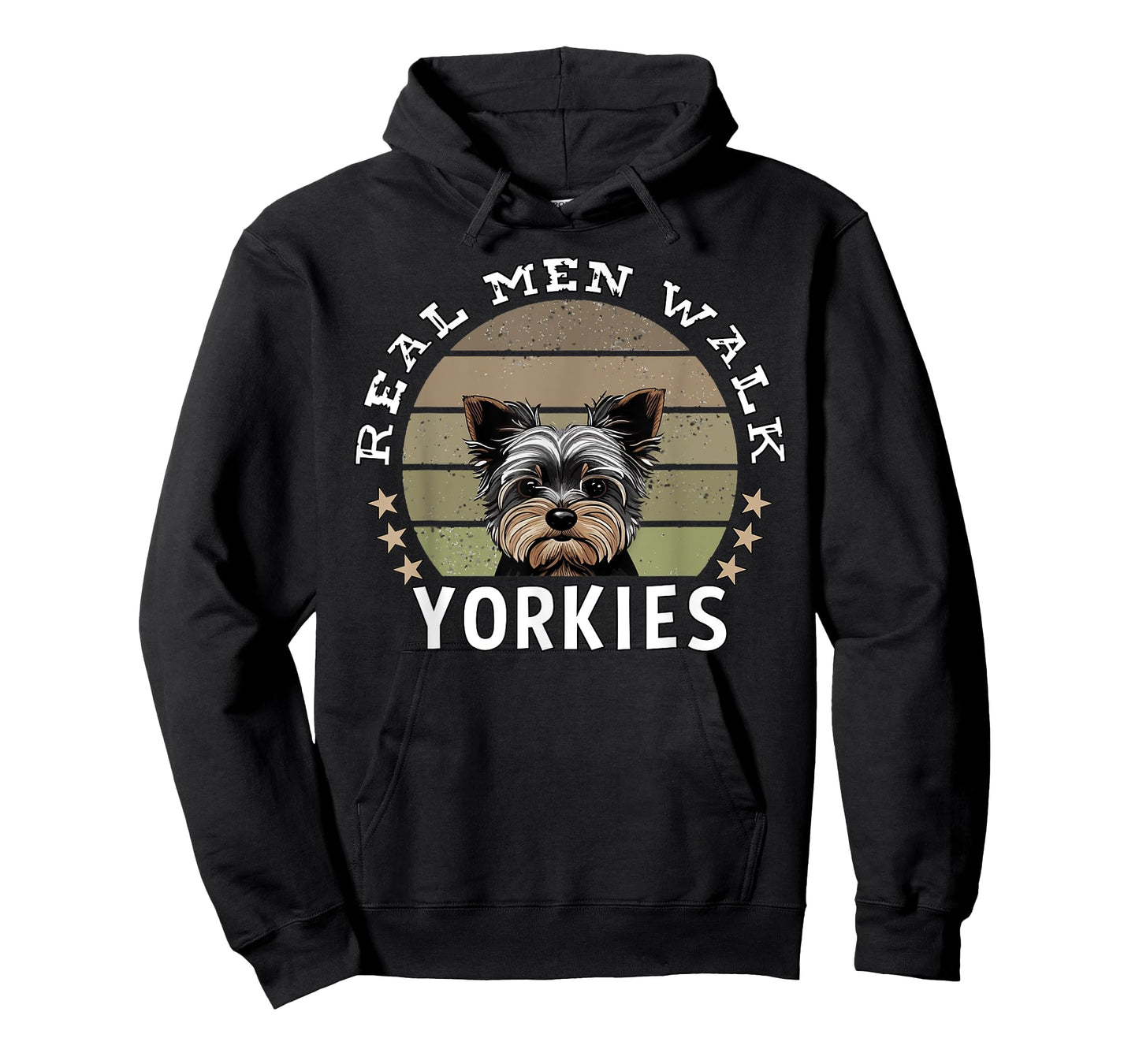 Mens Funny Yorkie Dad Real Men Walk Yorkies Yorkshire Terrier T-Shirt