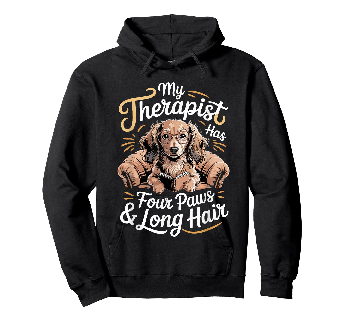 Wiener Dog Lovers Therapist Long Hair Dachshund T-Shirt