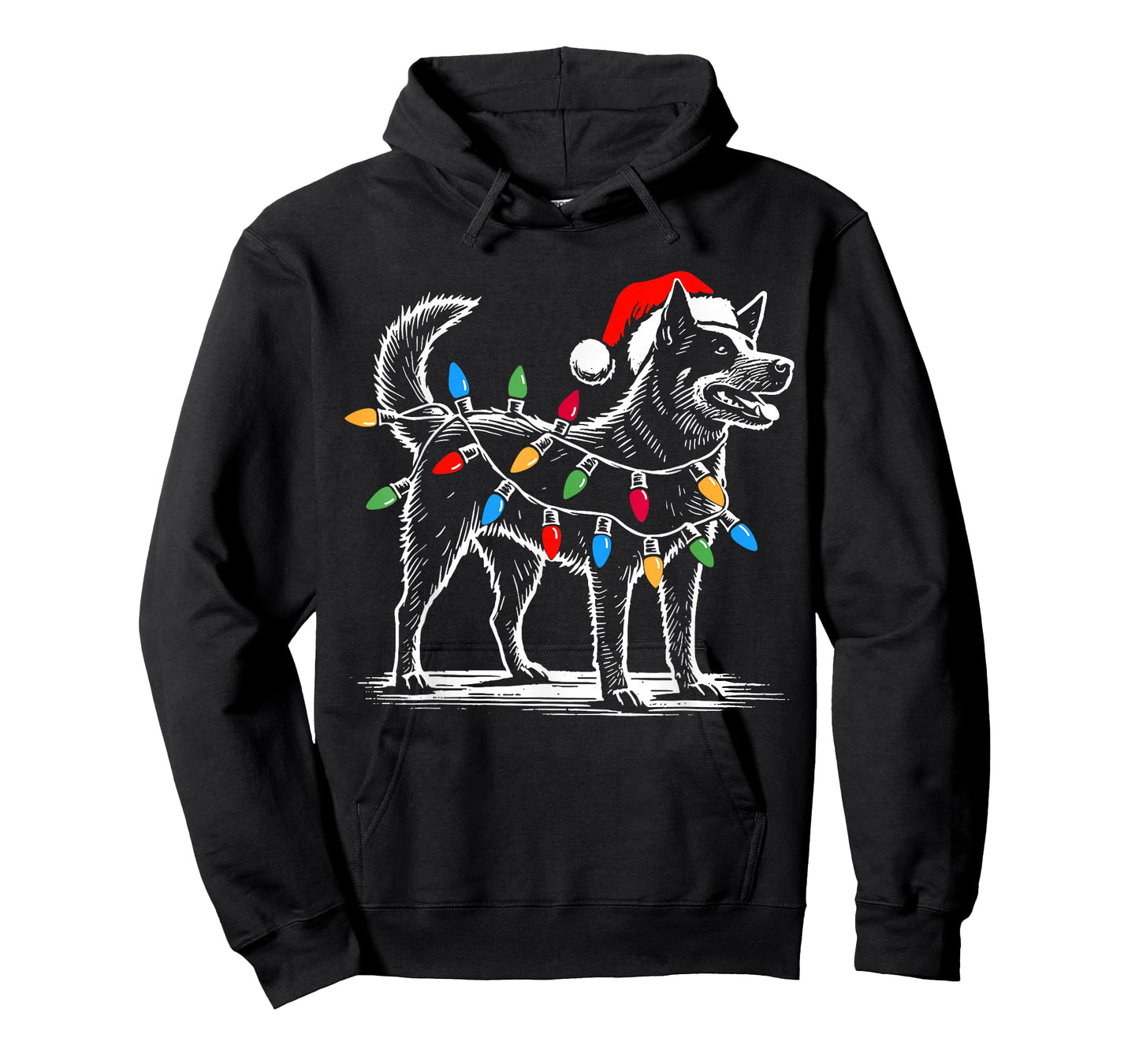 Blue Heeler Christmas Lights Decorations Xmas PJ Dog Lover T-Shirt
