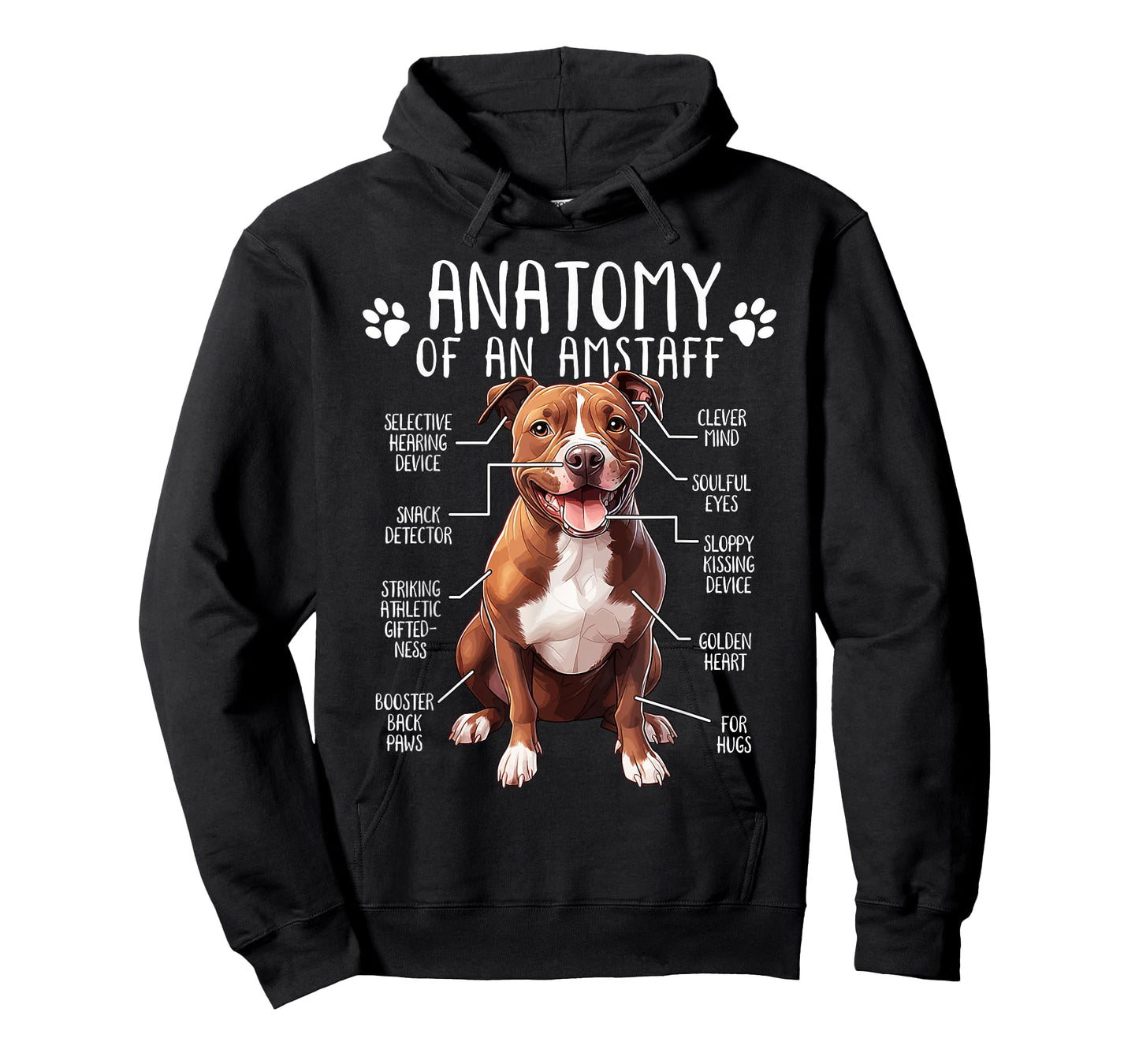 Funny Anatomy American Staffordshire Terrier Dog Amstaff T-Shirt