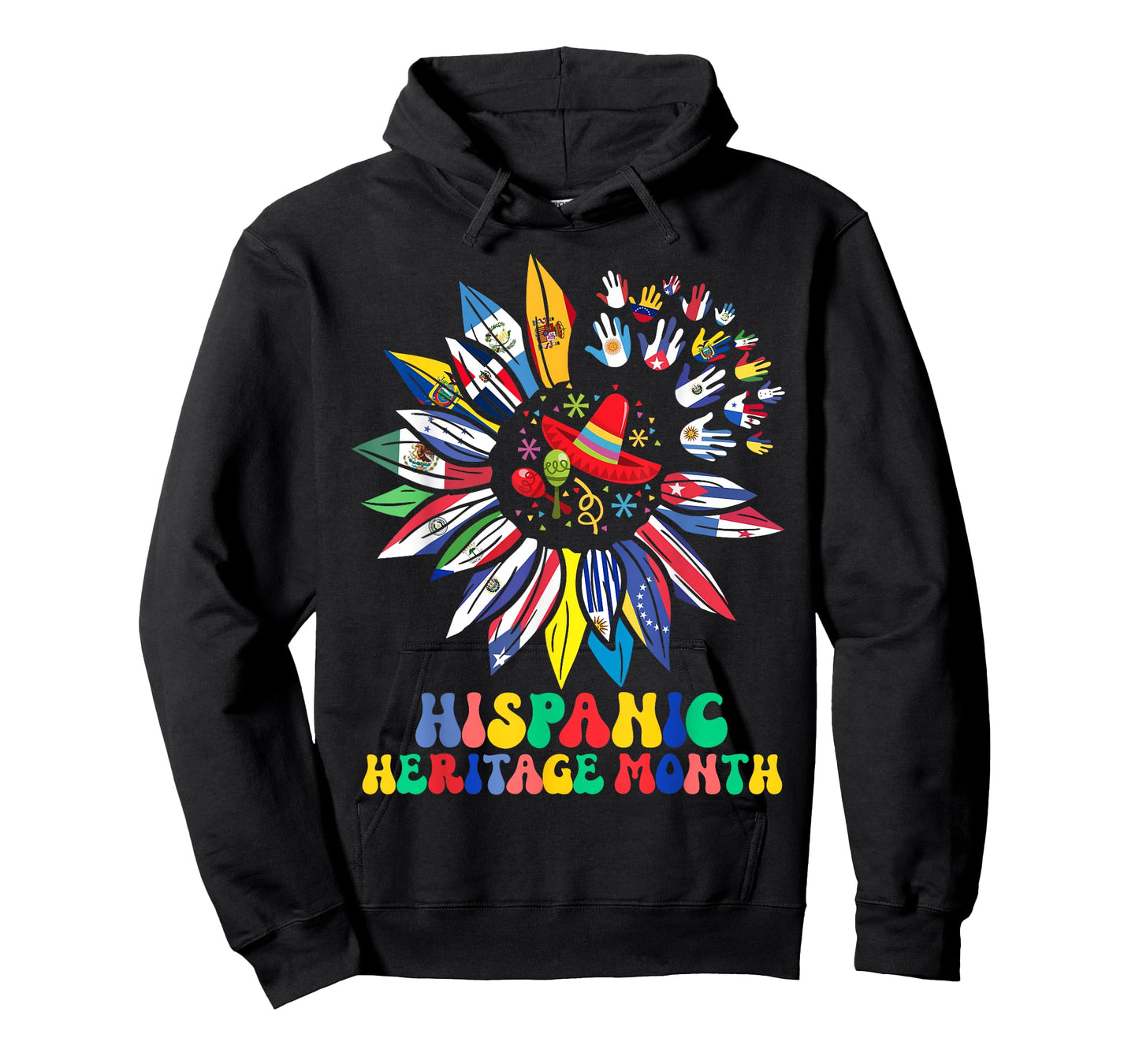 National Hispanic Heritage Month Sunflower All Countries T-Shirt