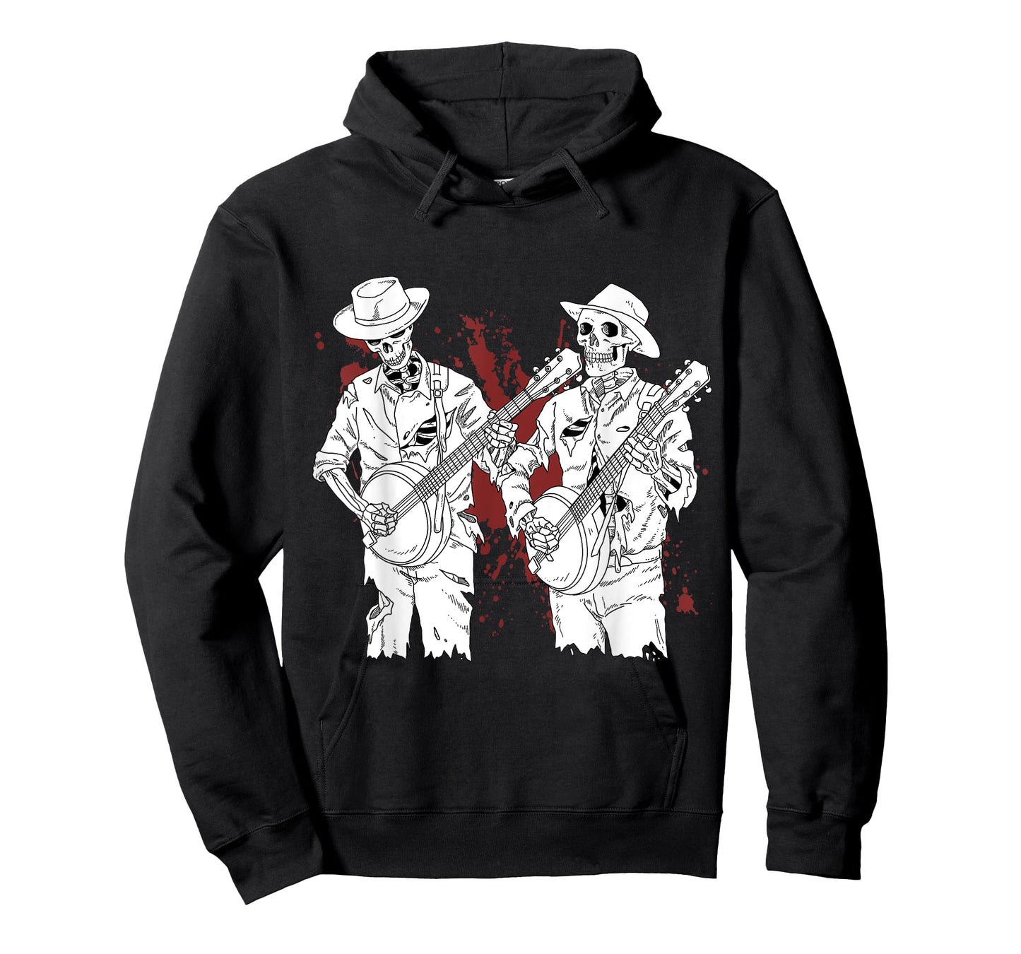 Banjo Tshirt For Men Scary Banjo Gifts Skeleton Bluegrass T-Shirt
