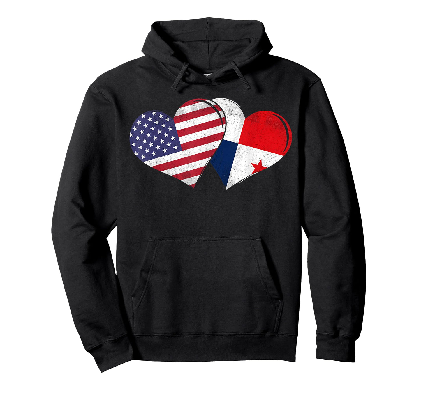 Vintage Panama - American Flag Heart For Panamanian T-Shirt