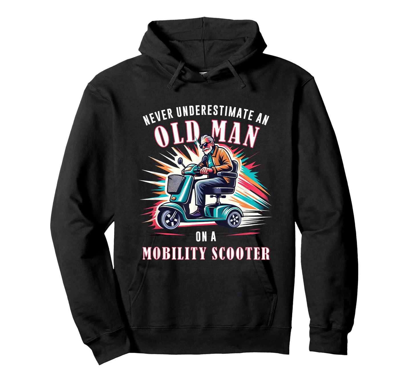 Funny Classic Old Man Mobility Scooter Rider T-Shirt