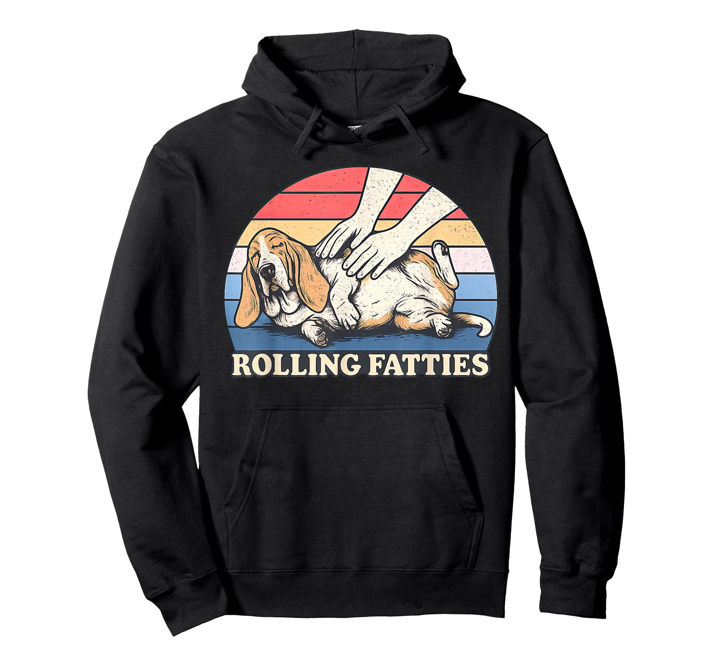 Basset Hound Rolling Fatties Pun Joke Dog Lover T-Shirt