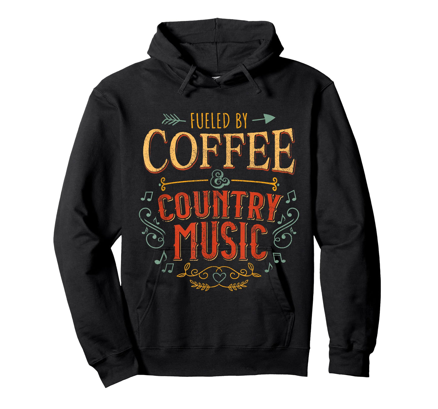 Fueled By Coffee and Country Music Cowgirl Coffee Drinker T-Shirt