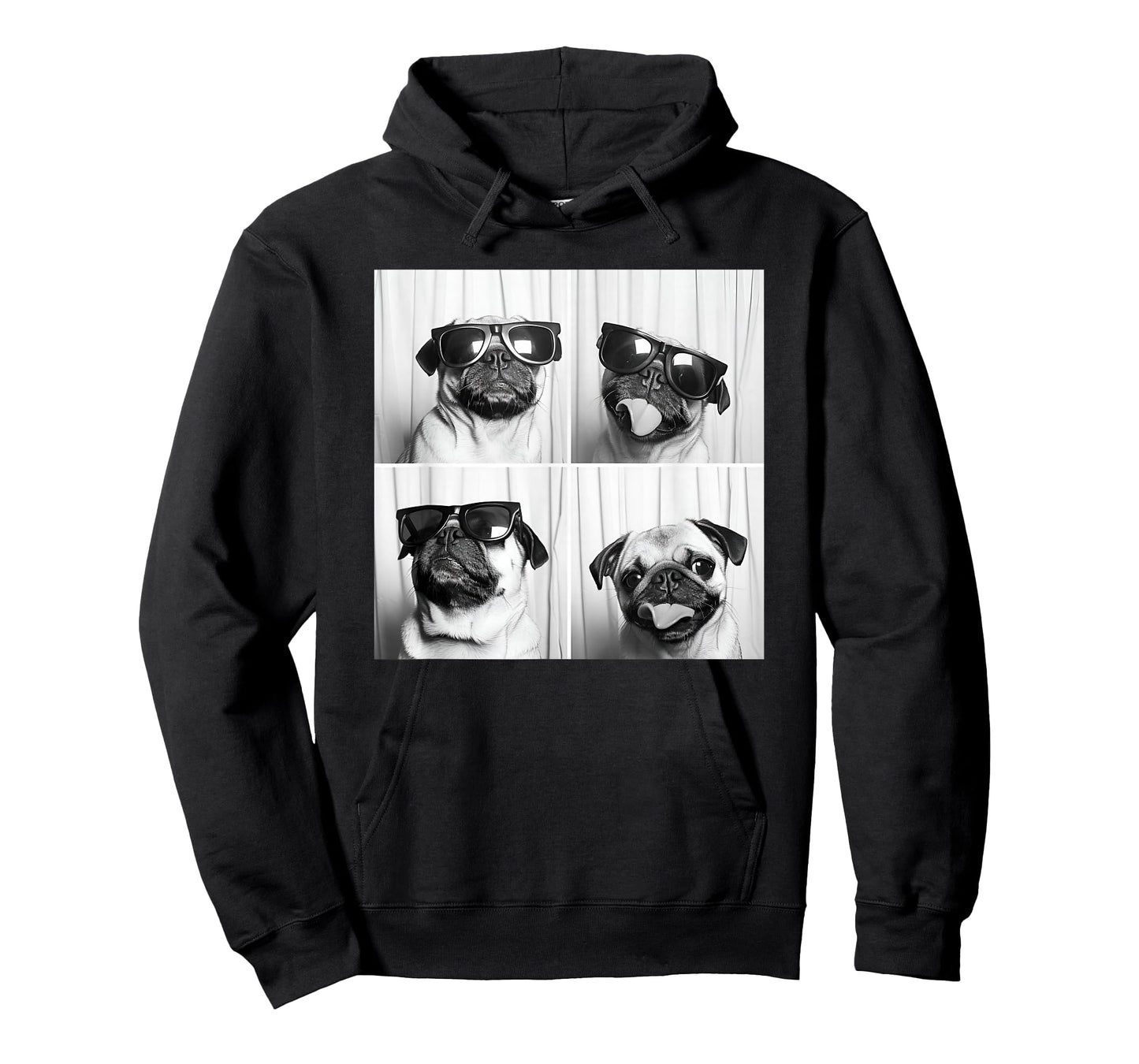 Cute Pug Face Pet Photobooth Cool Pug with Sunglasses T-Shirt