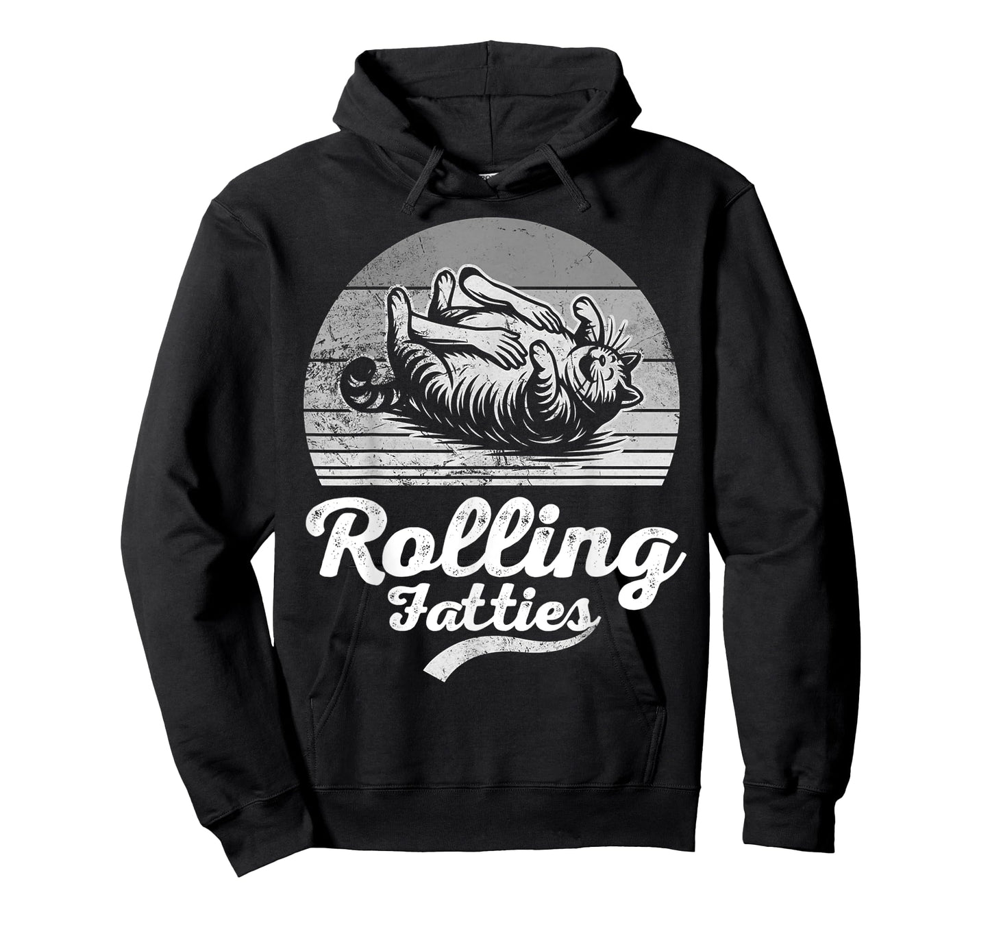 Rolling Fatties Funny Cat Art T-Shirt
