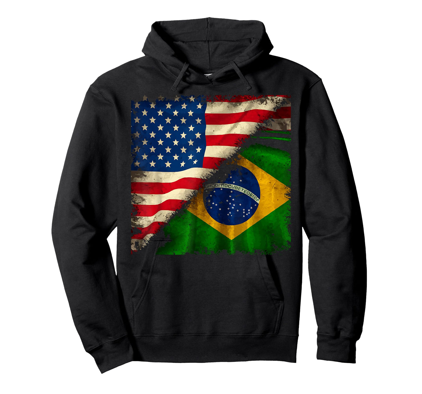 Half American Half Brazilian USA Flag Brazil America T-Shirt