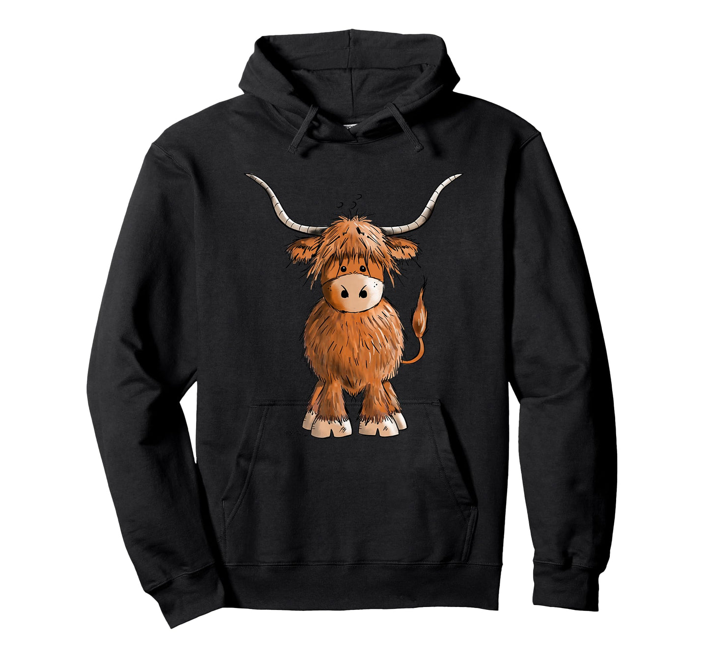 Cute Hairy Scottish Highland Cow For Women Men Kids T-Shirt