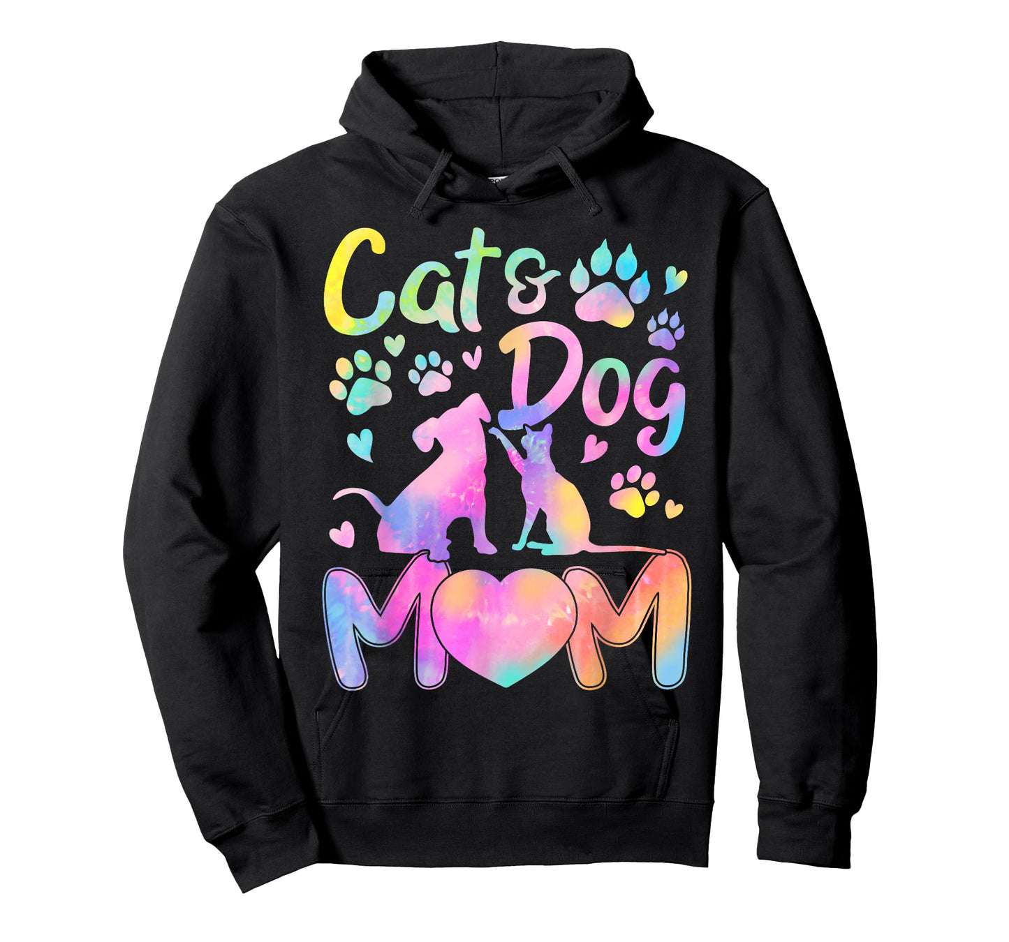 Cat Mom Dog Mom Girl Women Mother's Day Pet Lover Tie Dye T-Shirt