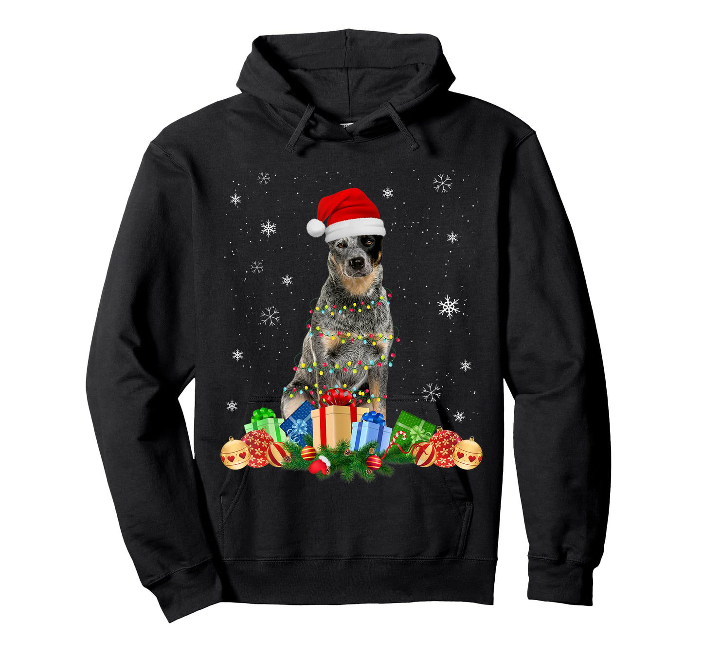 Australian Cattle Dog Christmas Lights Puppy Dog Lover T-Shirt for Men Women Kids