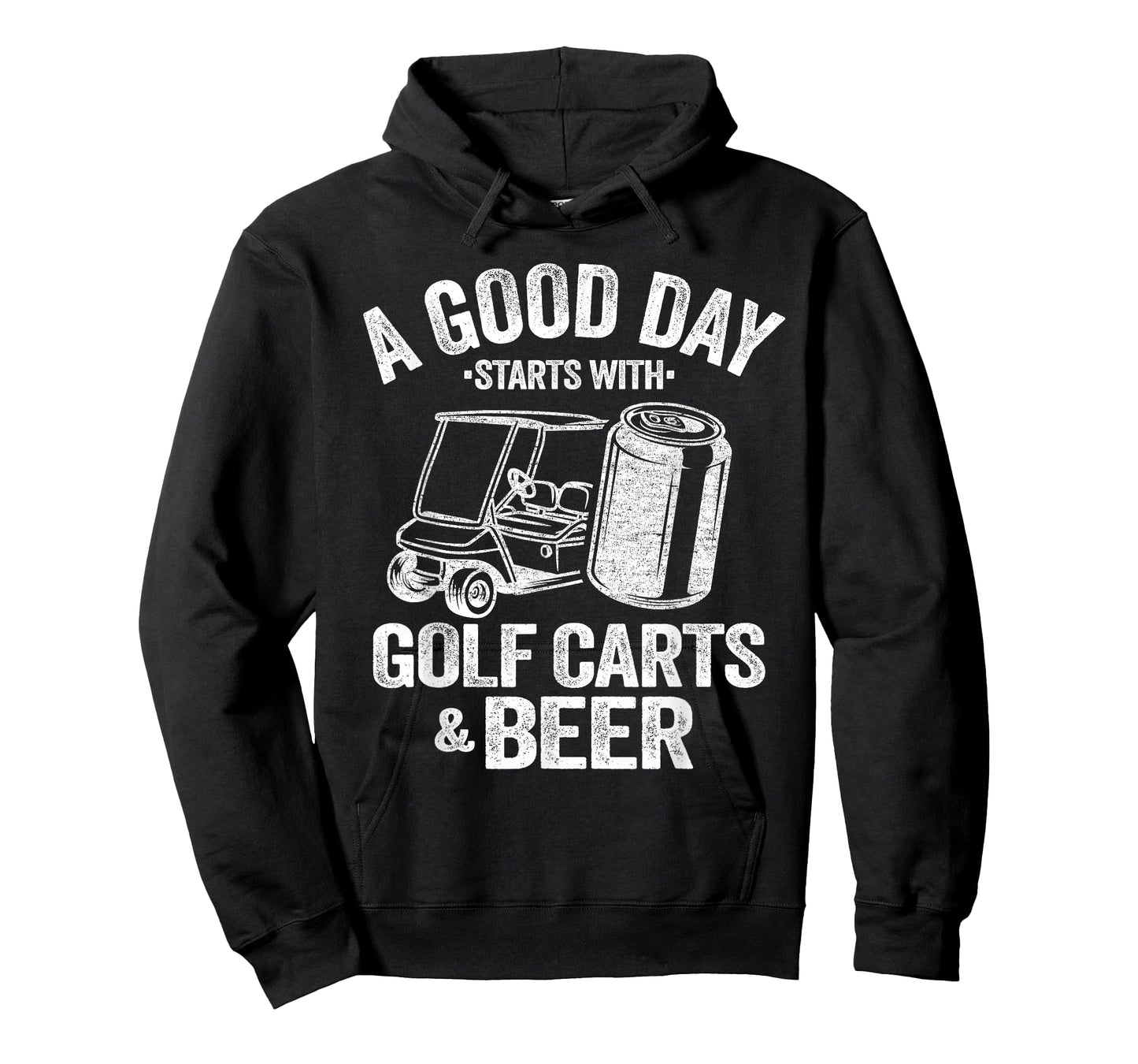A Good Day Starts with Golf Carts and Beer Funny Golfing T-Shirt