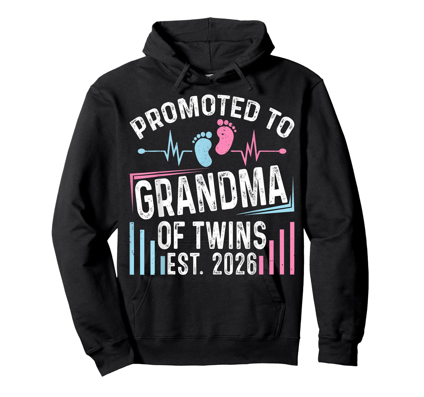 Promoted to Grandma of Twins Est 2026 Baby Shower Vintage T-Shirt