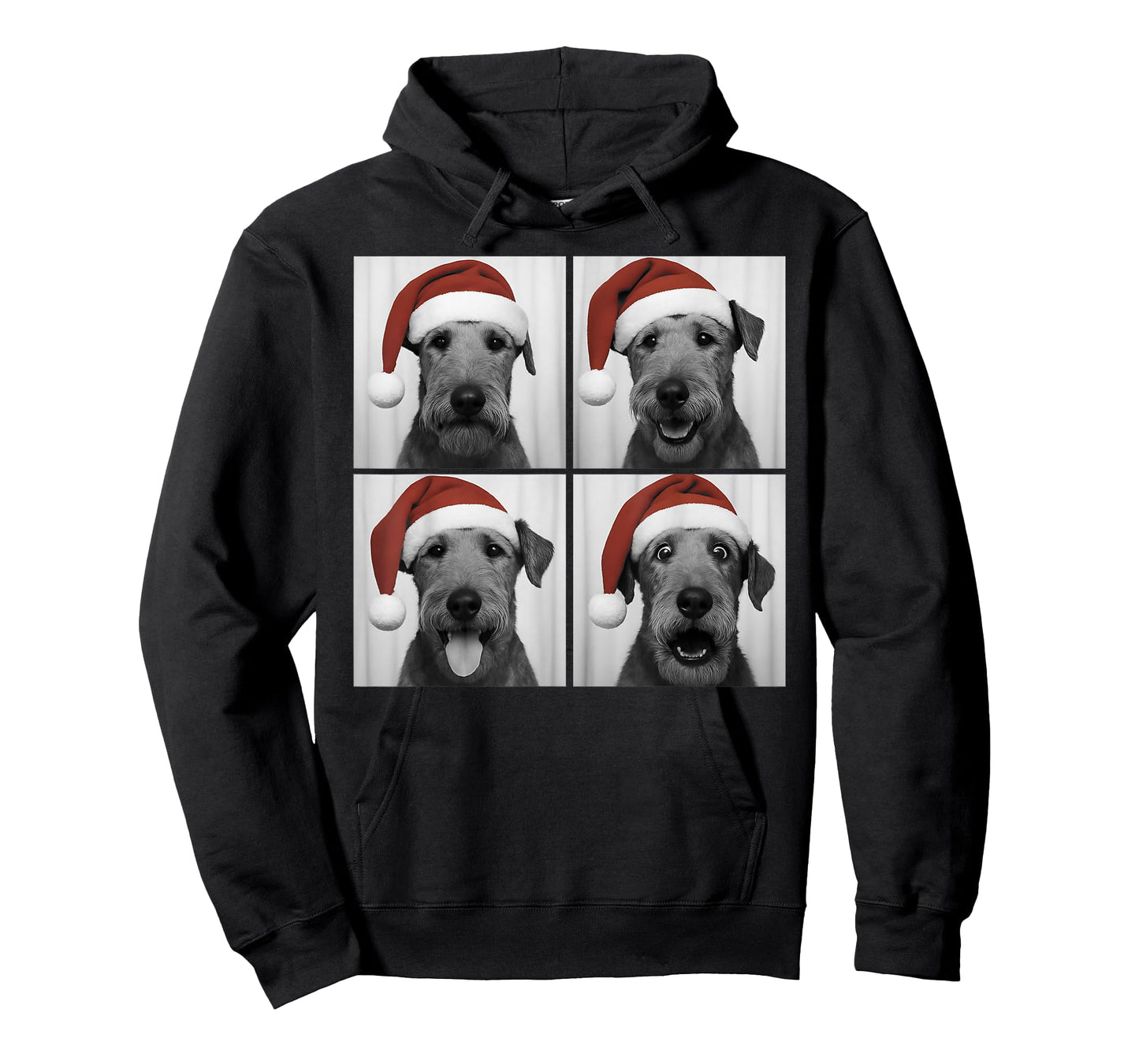Funny Christmas Airedale Terrier Santa Dog Lover Photo Booth T-Shirt