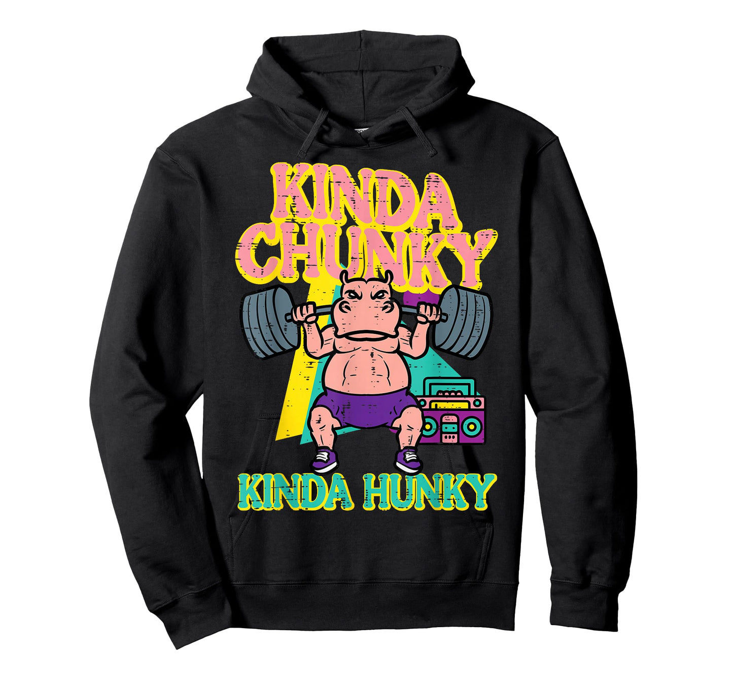 Gym Kindy Chunky Hunky Hippo Funny Workout Fitness Men Women T-Shirt
