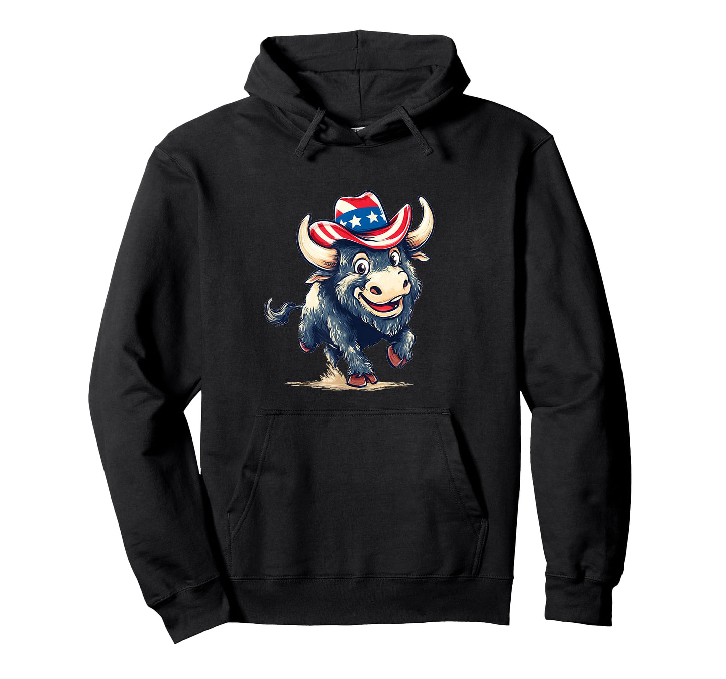Smiling Bison with America Colors for Boys and Girls T-Shirt