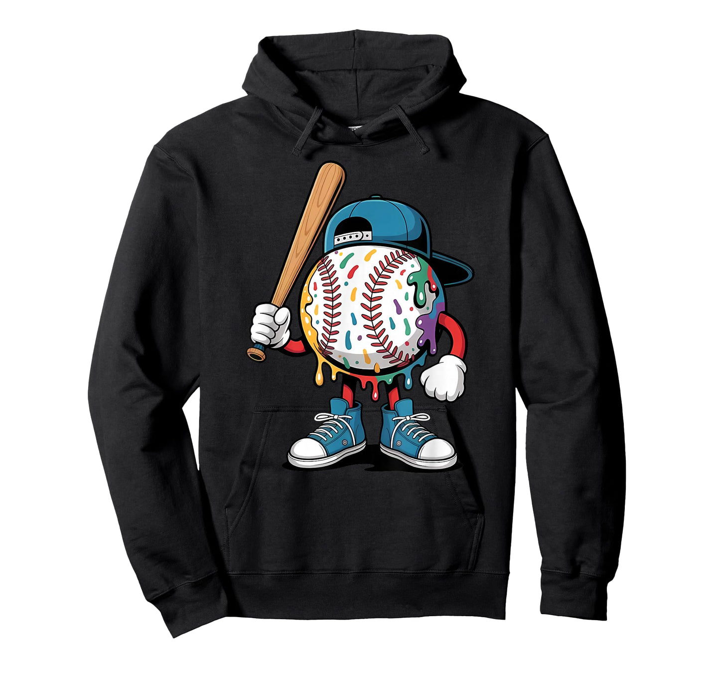 Baseball Drip for Boys Ice Cream Drip Youth Boys Baseball T-Shirt