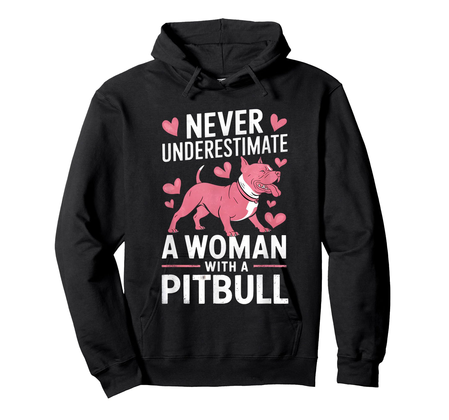 Never Underestimate A Woman With A Pitbull Funny Graphic T-Shirt