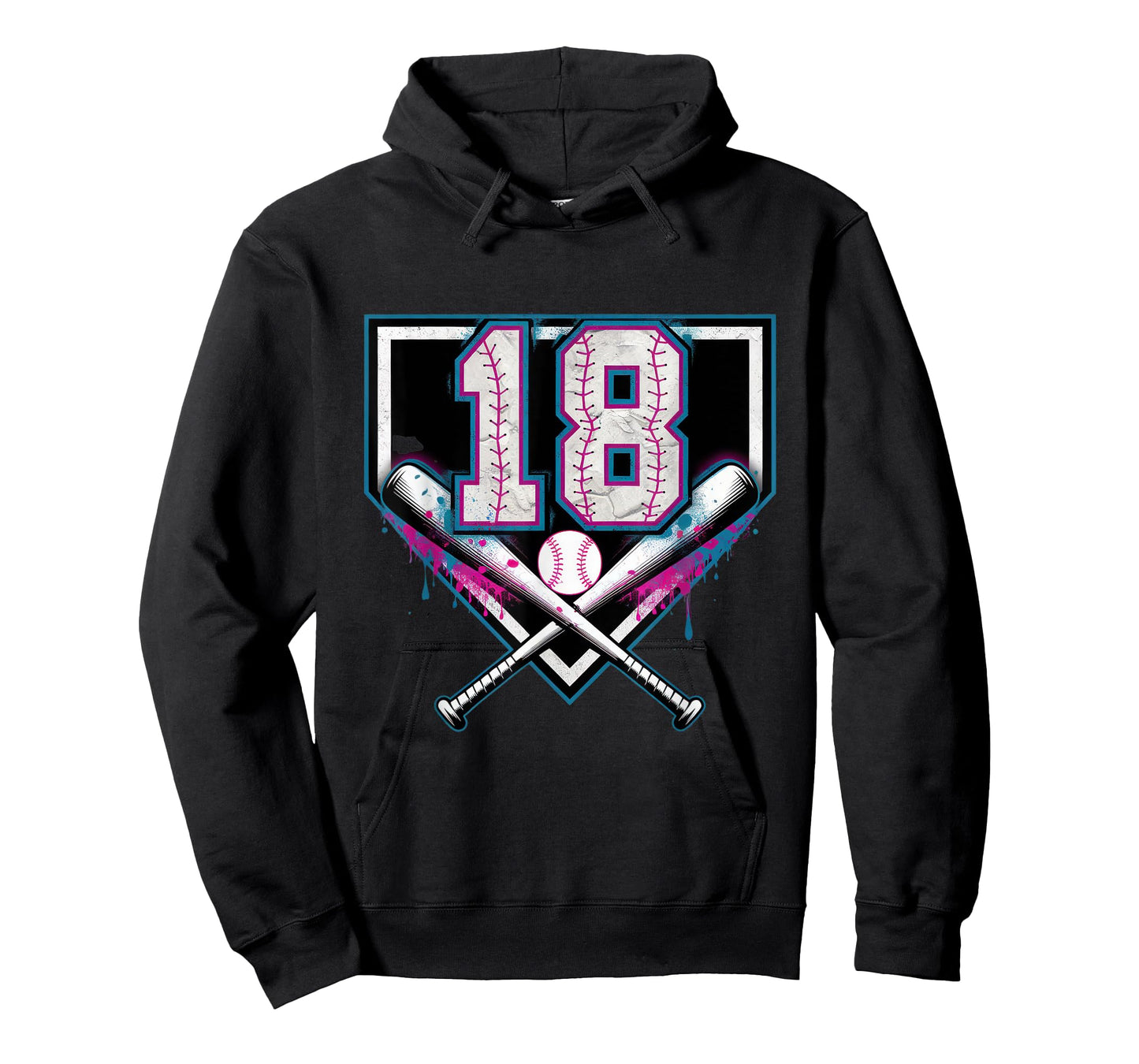 18th Birthday Baseball Home Ice Cream Sprinkle T-Shirt
