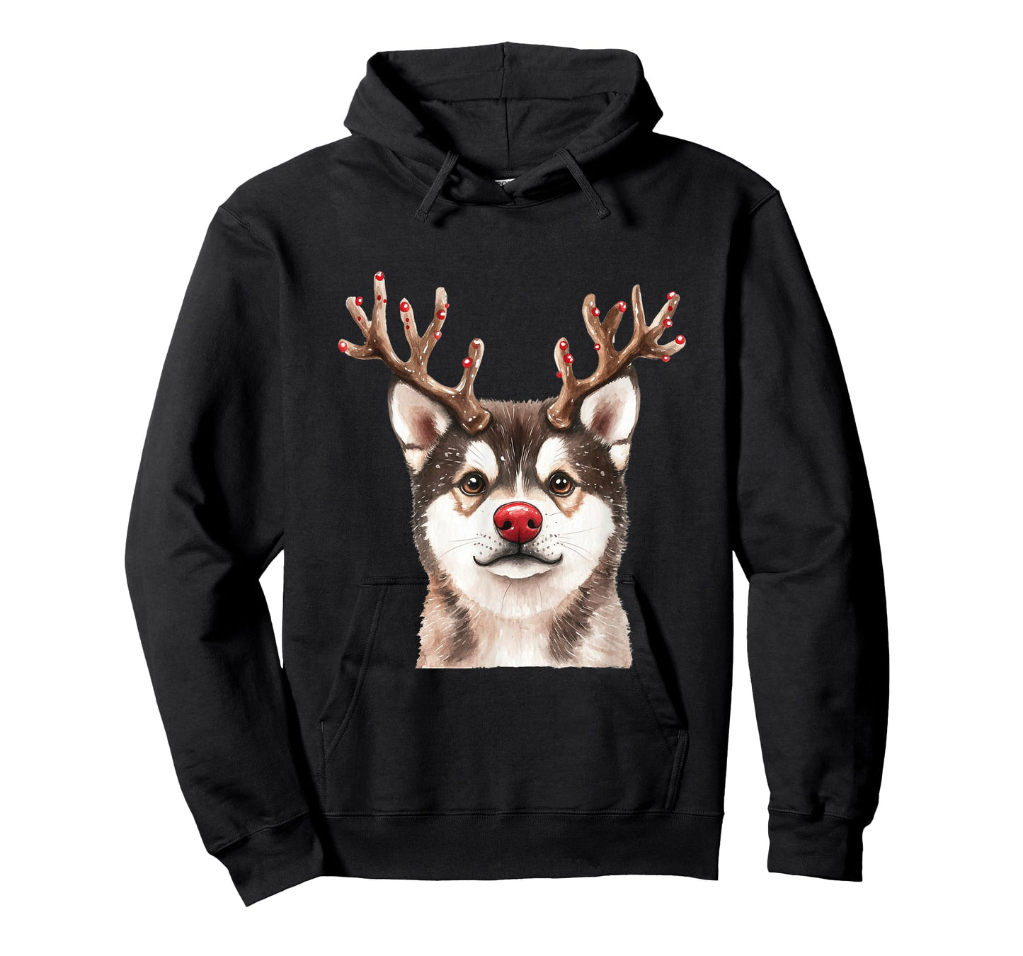 Akita Reindeer Christmas Lights Dog Lover Xmas Pajama T-Shirt