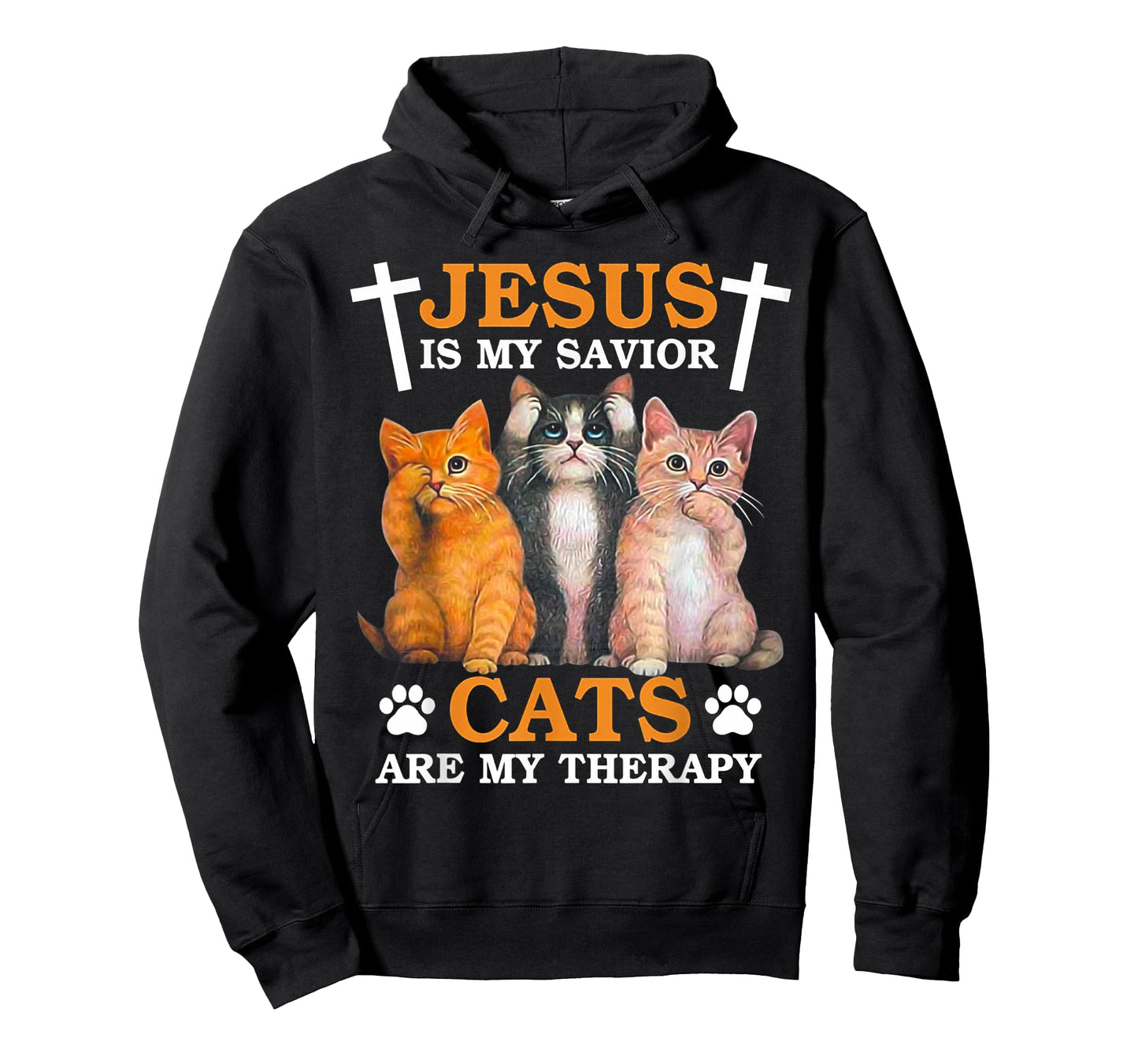 Jesus is my savior Cats are my therapy T-Shirt