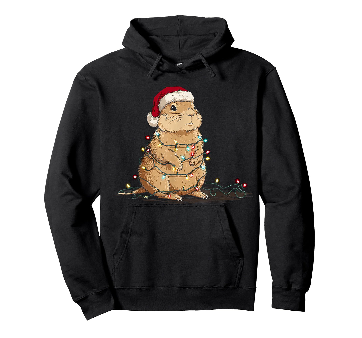 Funny Prairie Dog Christmas Graphics Animal Lights Lover T-Shirt