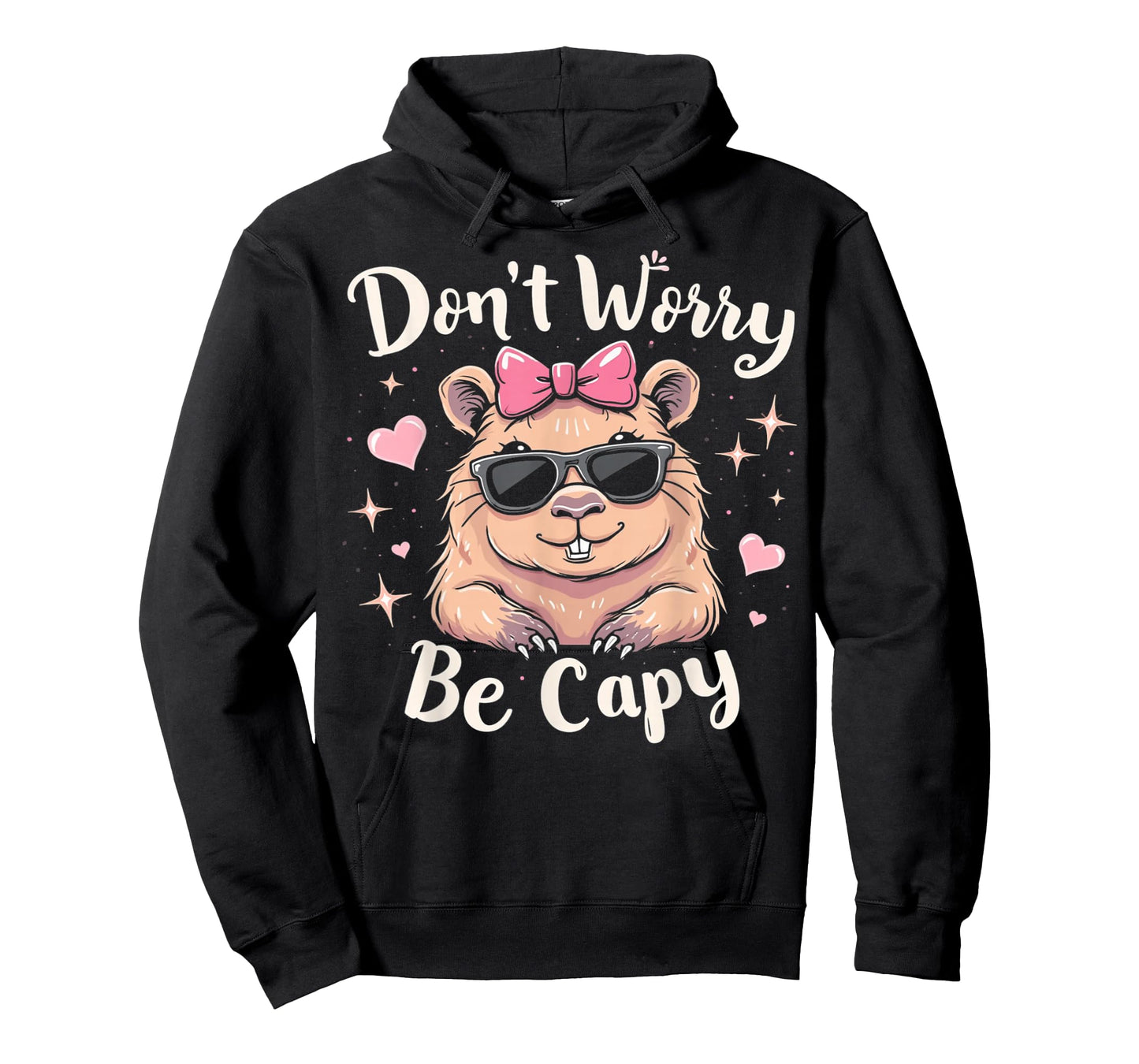 Funny Don't Worry Be Capy Kids Youth Womens Girl Capybara T-Shirt
