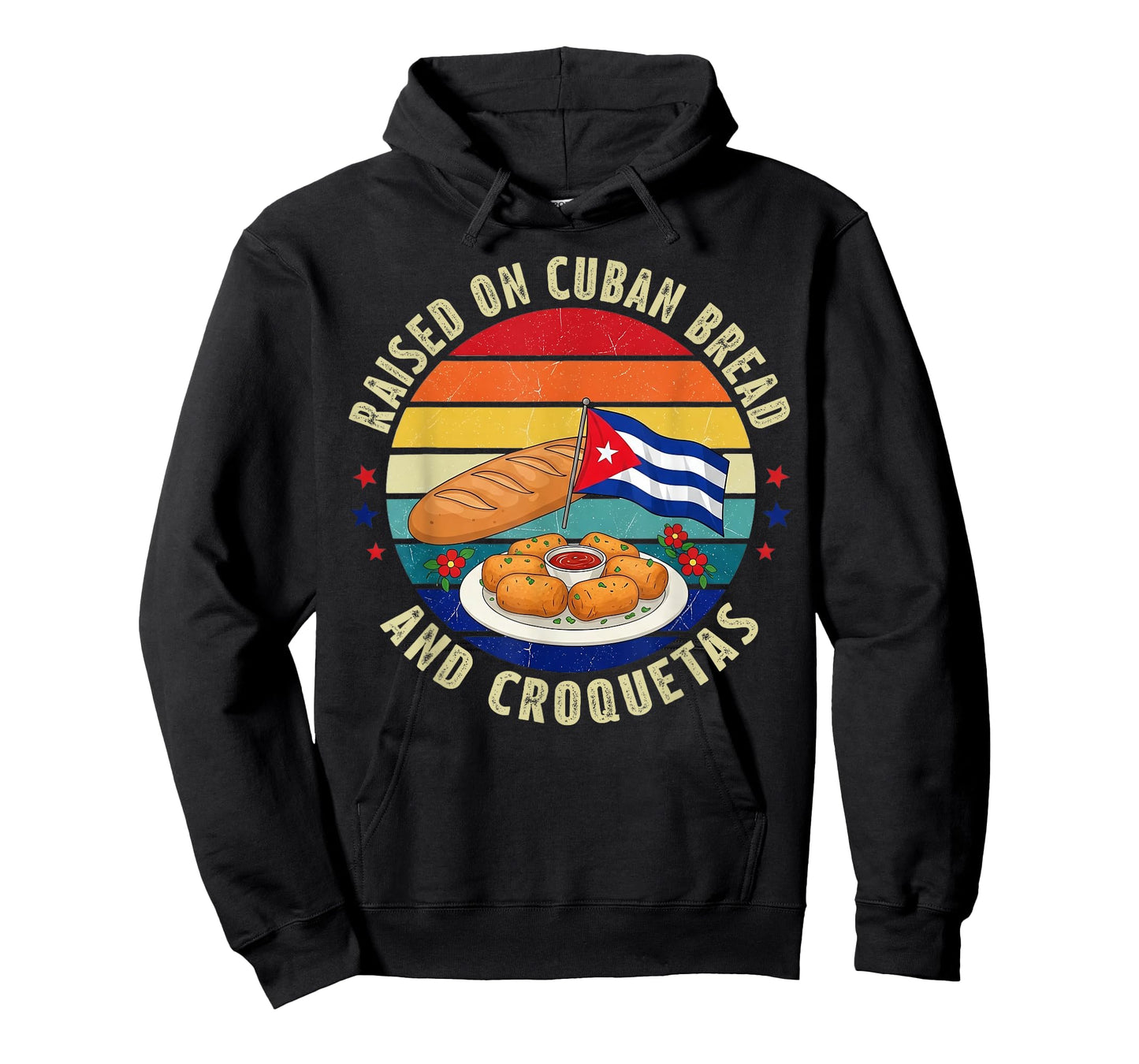 Raised on Cuban Bread and Croquetas Retro Latin Heritage T-Shirt