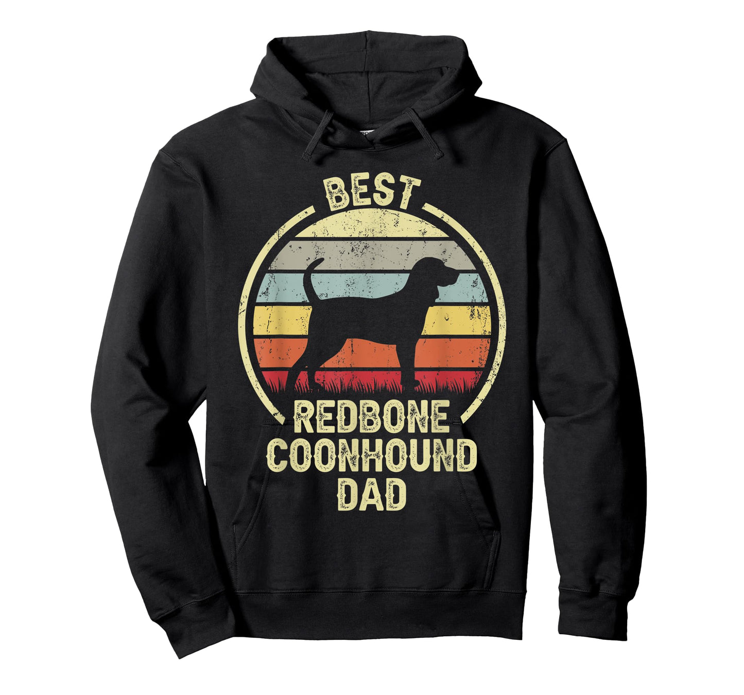 Best Dog Father Dad - Vintage Reds Redbone Coonhound T-Shirt for Men Women