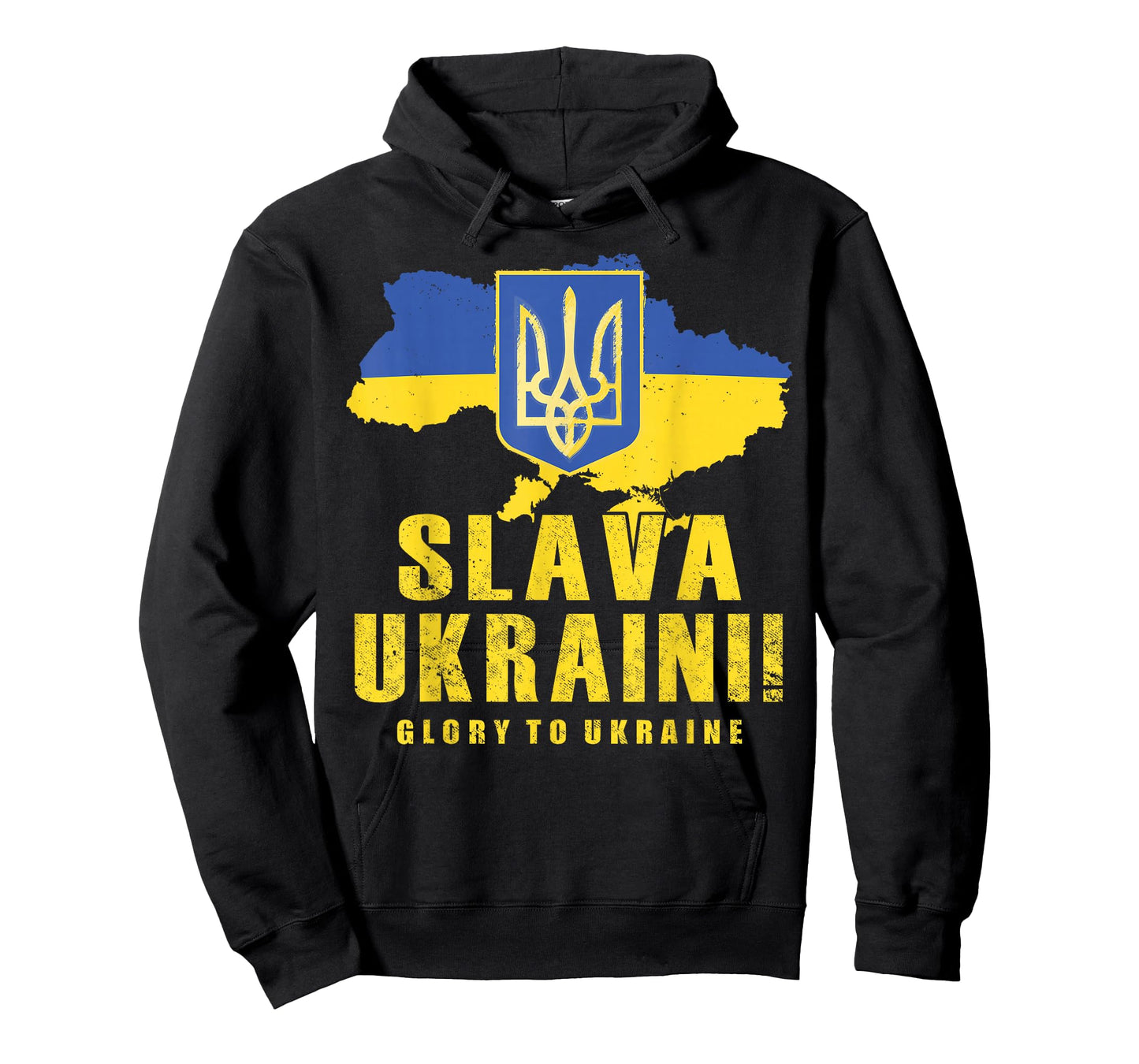 Ukraine Slava Ukraini Tryzub Glory to Ukraine Flag Map T-Shirt
