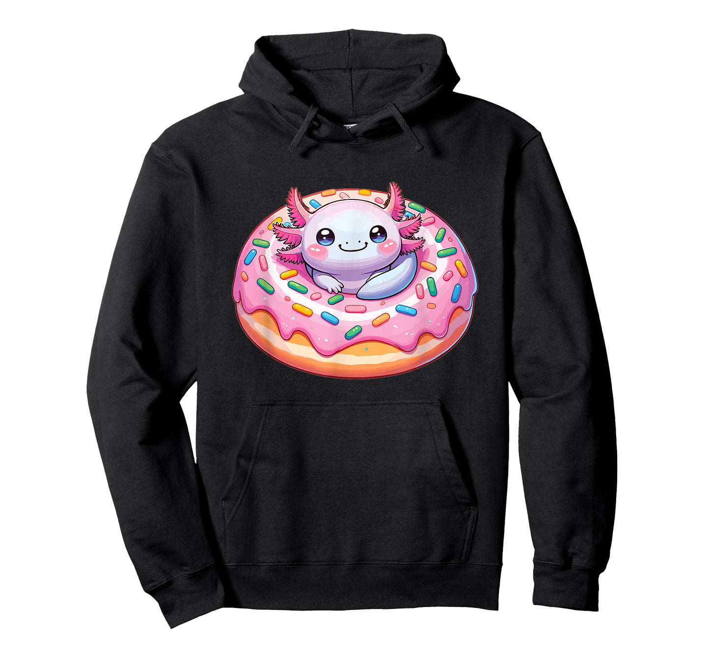 Axolotl In Sweet Donut Funny Axolotl Fast Food T-Shirt